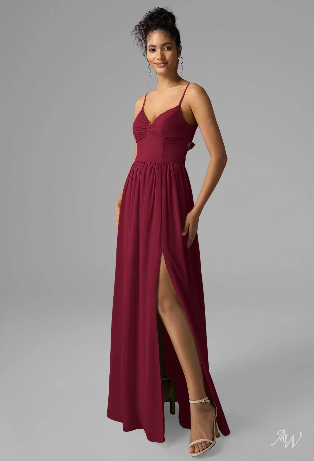 AW Bushra Burgundy Bridesmaid Dresses | AW.Bridal