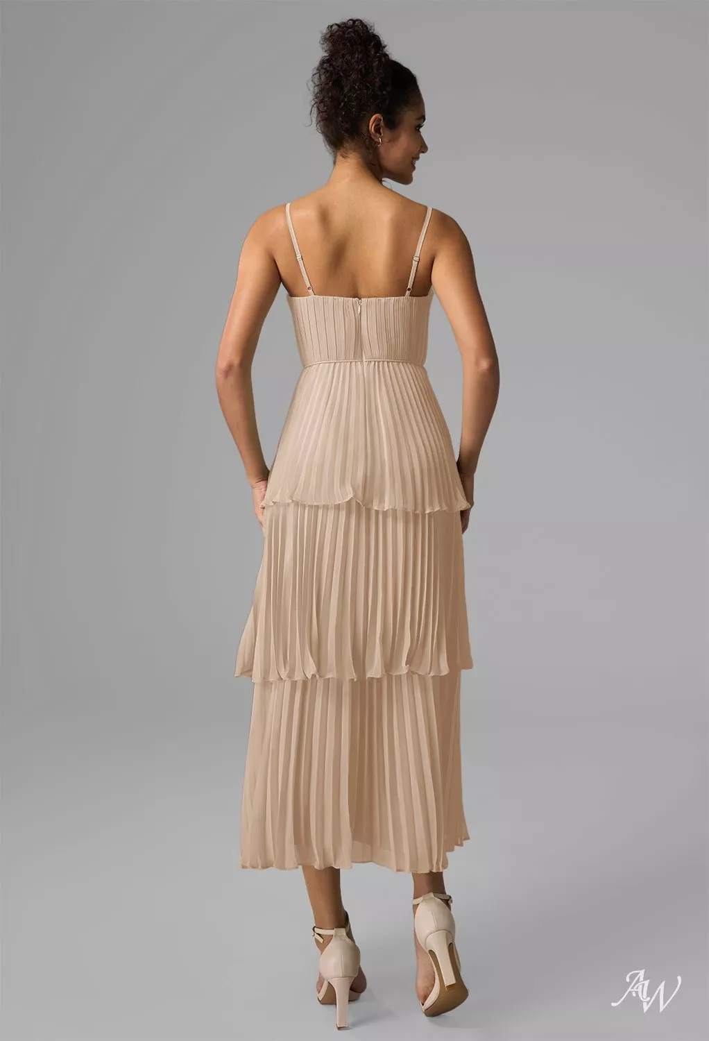 georgia hardinge fossil shirred metallic chiffon maxi dress - Shop Fabric Base:Crushed Velvet wednesday from the addams family costume Coral Pink Bridesmaid Dress