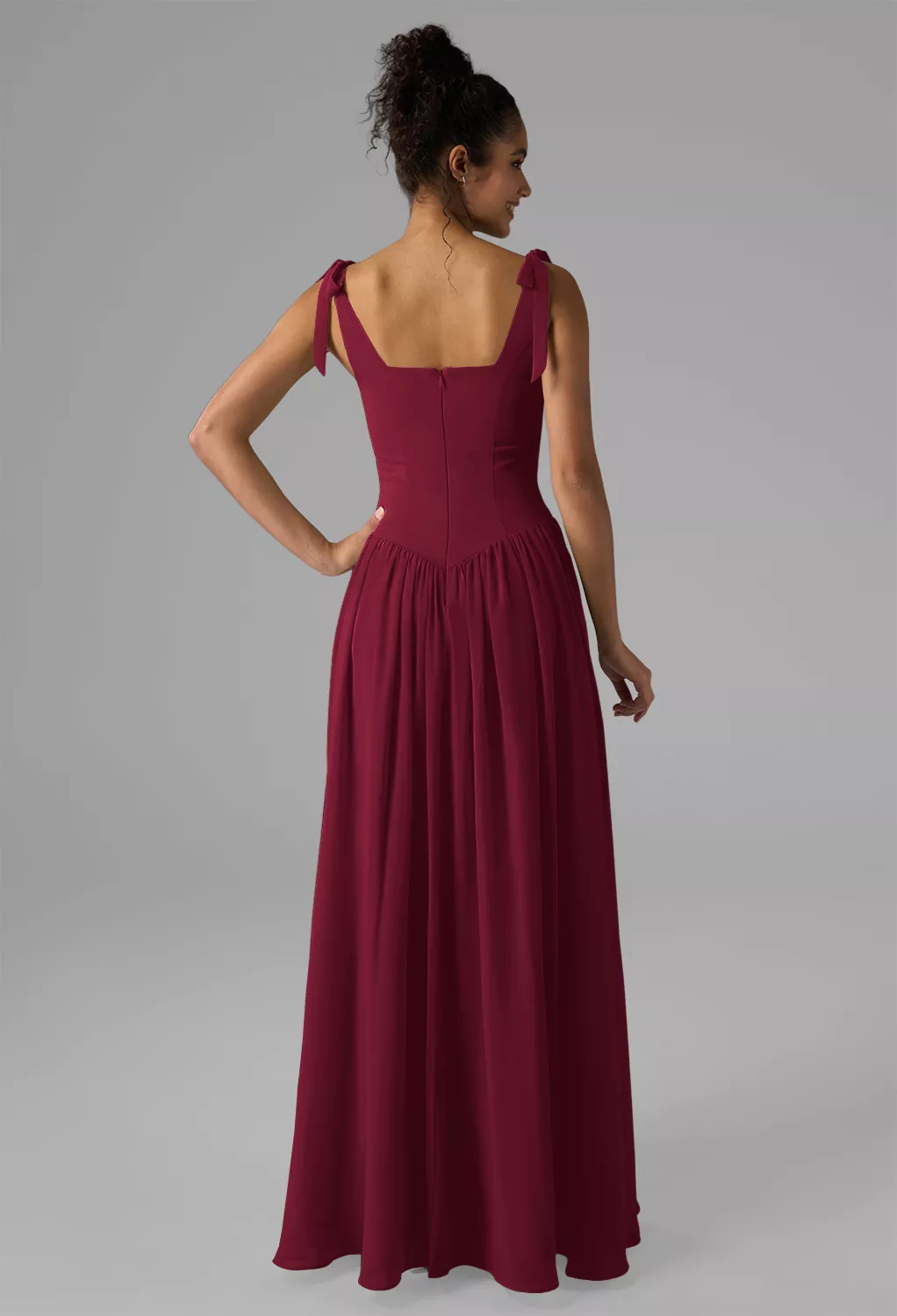 modest light blue bridesmaid dress Long Cheap Plus Size Dusty Blue Bridesmaid Dresses|Sheergirl.com – SheerGirl main image 0