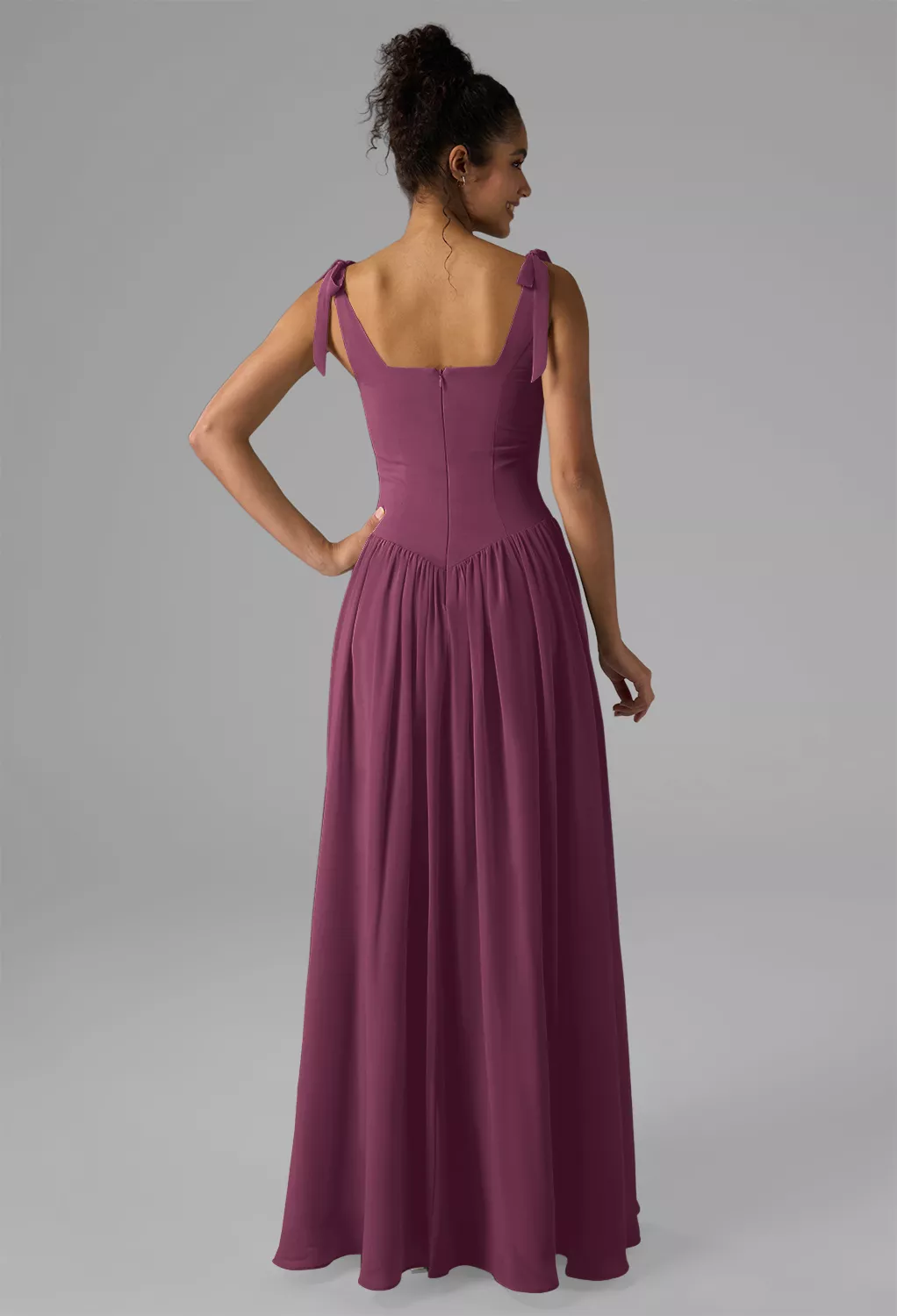 chianti color bridesmaid dresses Roma Chianti Satin Bridesmaid Dress | Halterneck Maxi | Sizes 8–18 main image 1