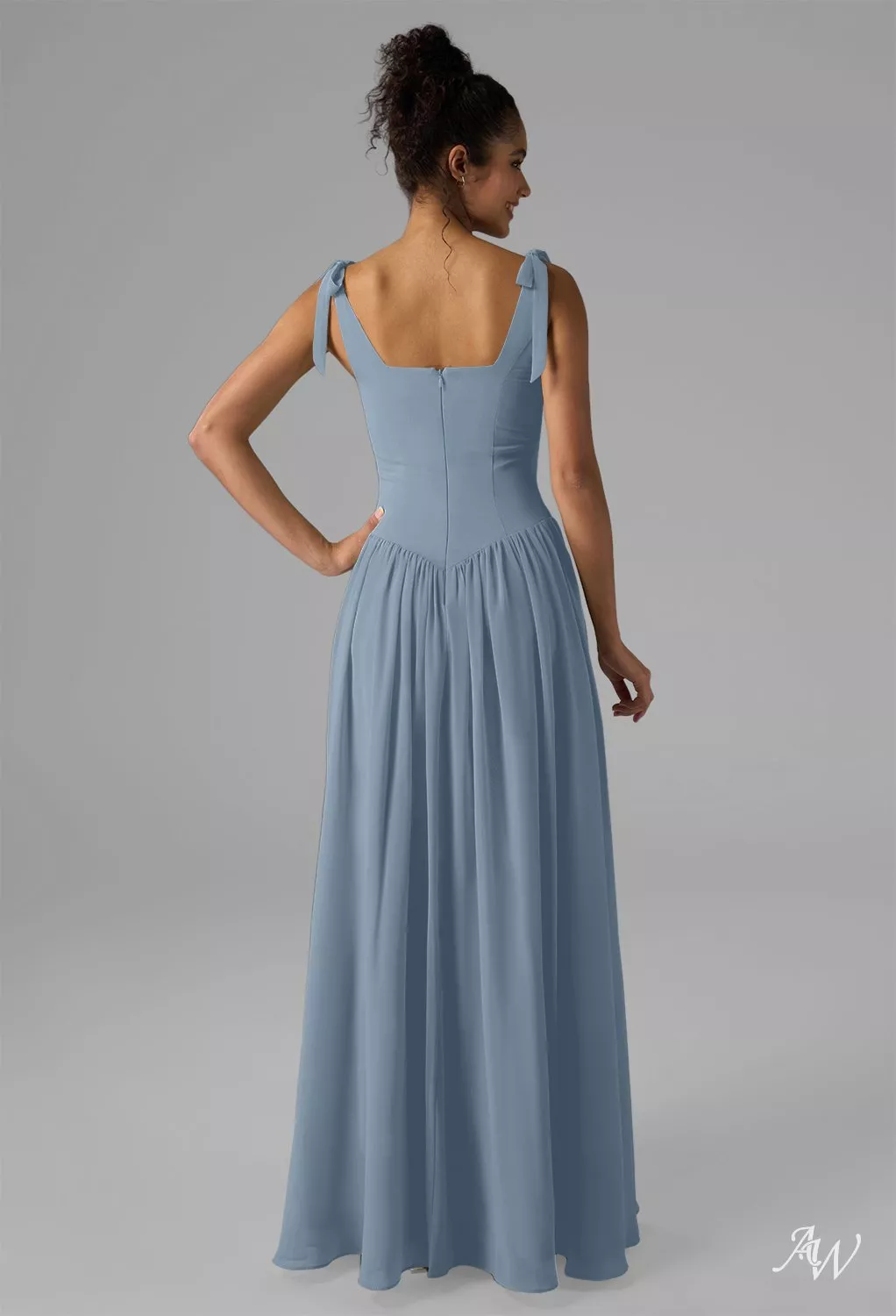 AW Kristen Light Dusty Blue Bridesmaid Dresses | AW.Bridal