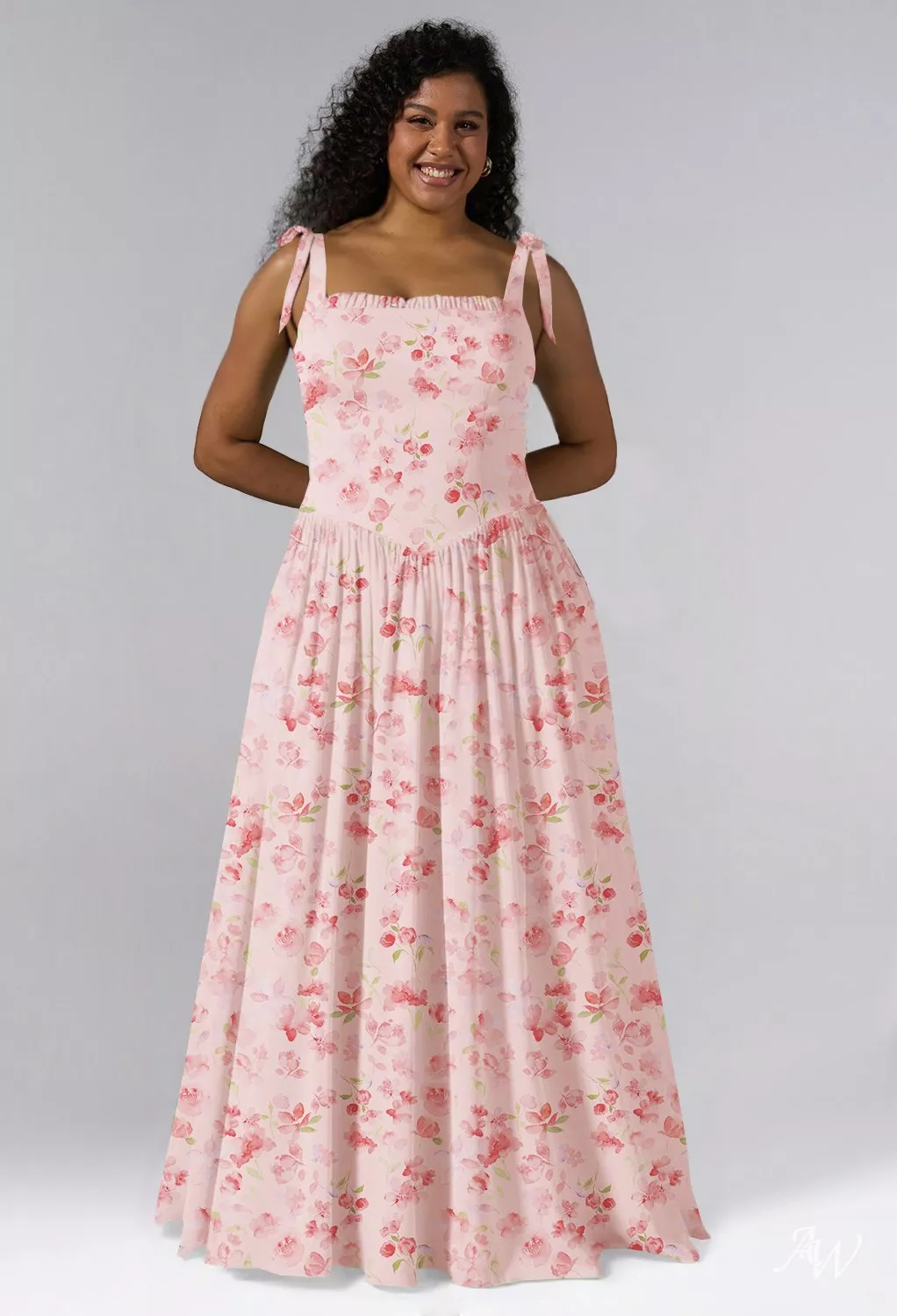 AW Kristen Peach Blossom Breeze Bridesmaid Dresses | AW.Bridal