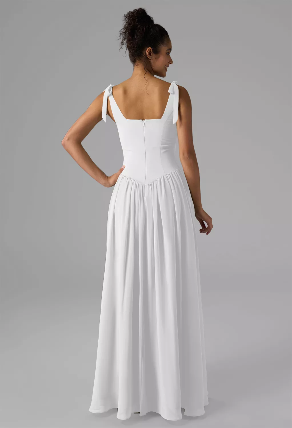 White Long Bridesmaid Dresses | AW.Bridal