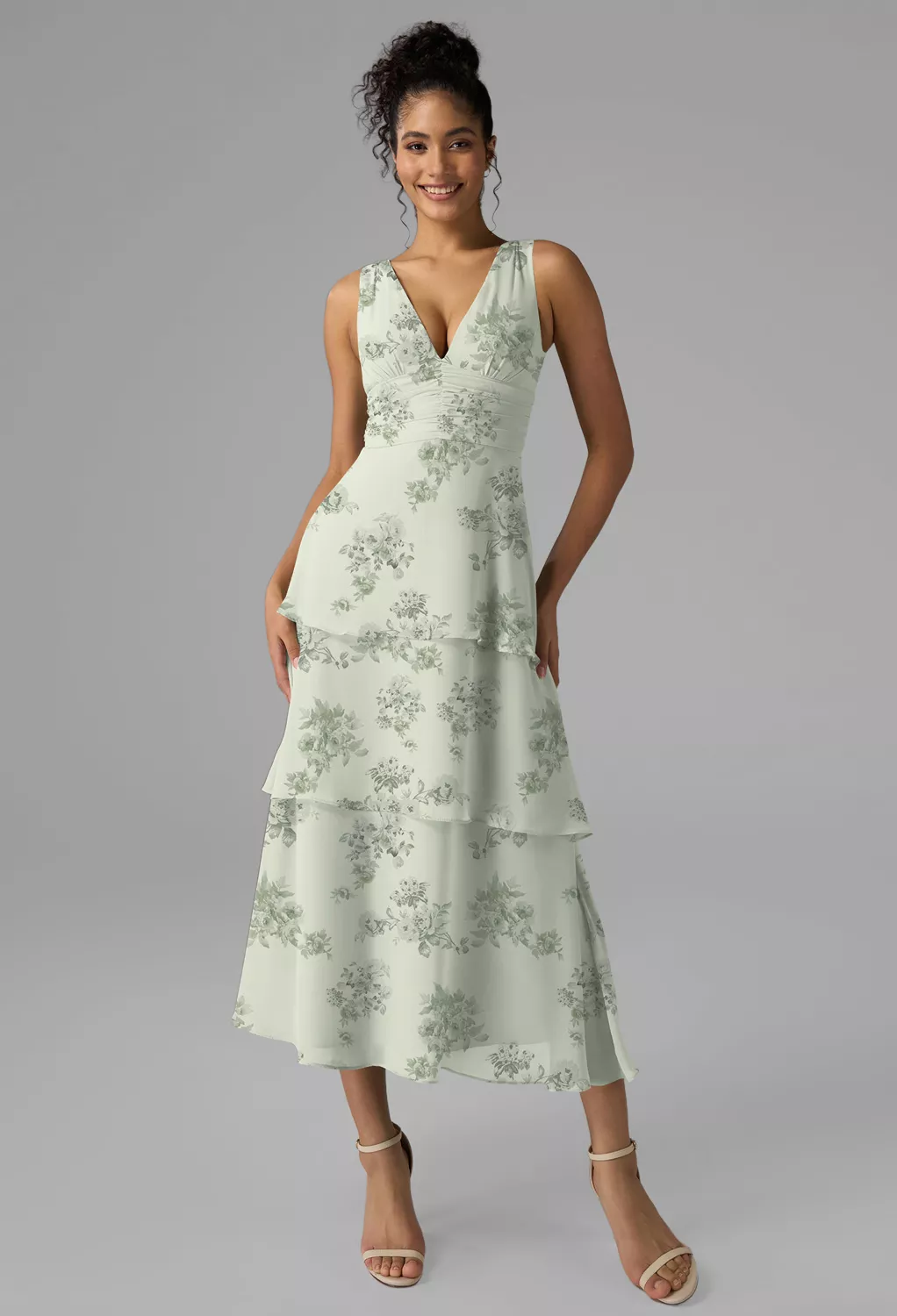 Pistachio Green Penoy Casual Wedding Guest Dresses | AW.Bridal