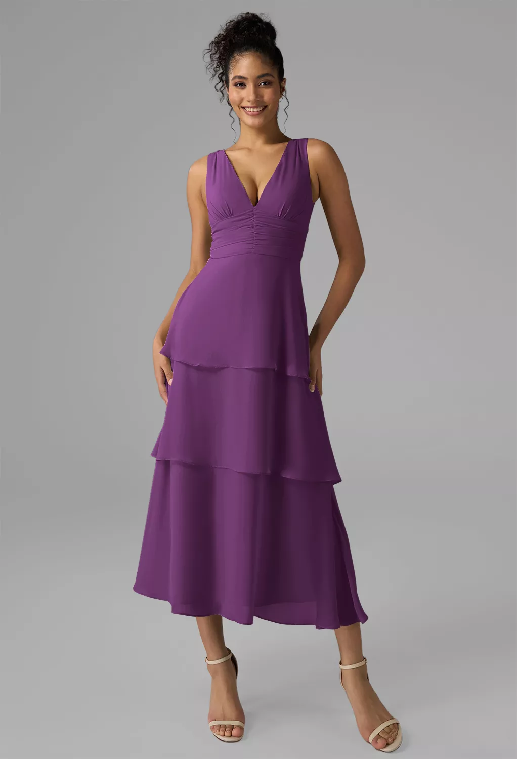 AW Elissa Purple  Wedding Guest Dresses