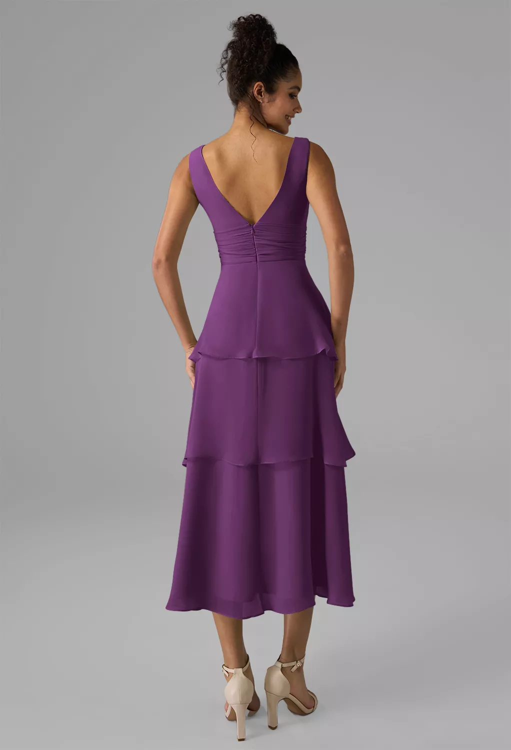 AW Elissa Purple  Wedding Guest Dresses