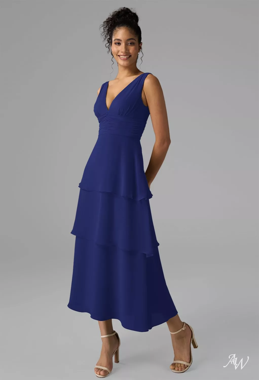 princess polly baby blue dress Designer Royal Blue Long Dress | Floor Length Dress | Shahida Parides Medium main image 1