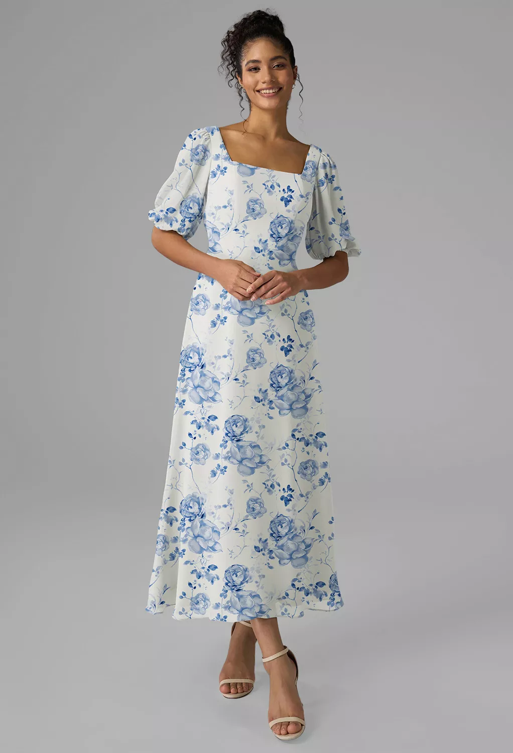 women embroidered dress Peony Printed Hand Embroidered Long Flowy Cotton Dress With Waist Belt XXL main image 0