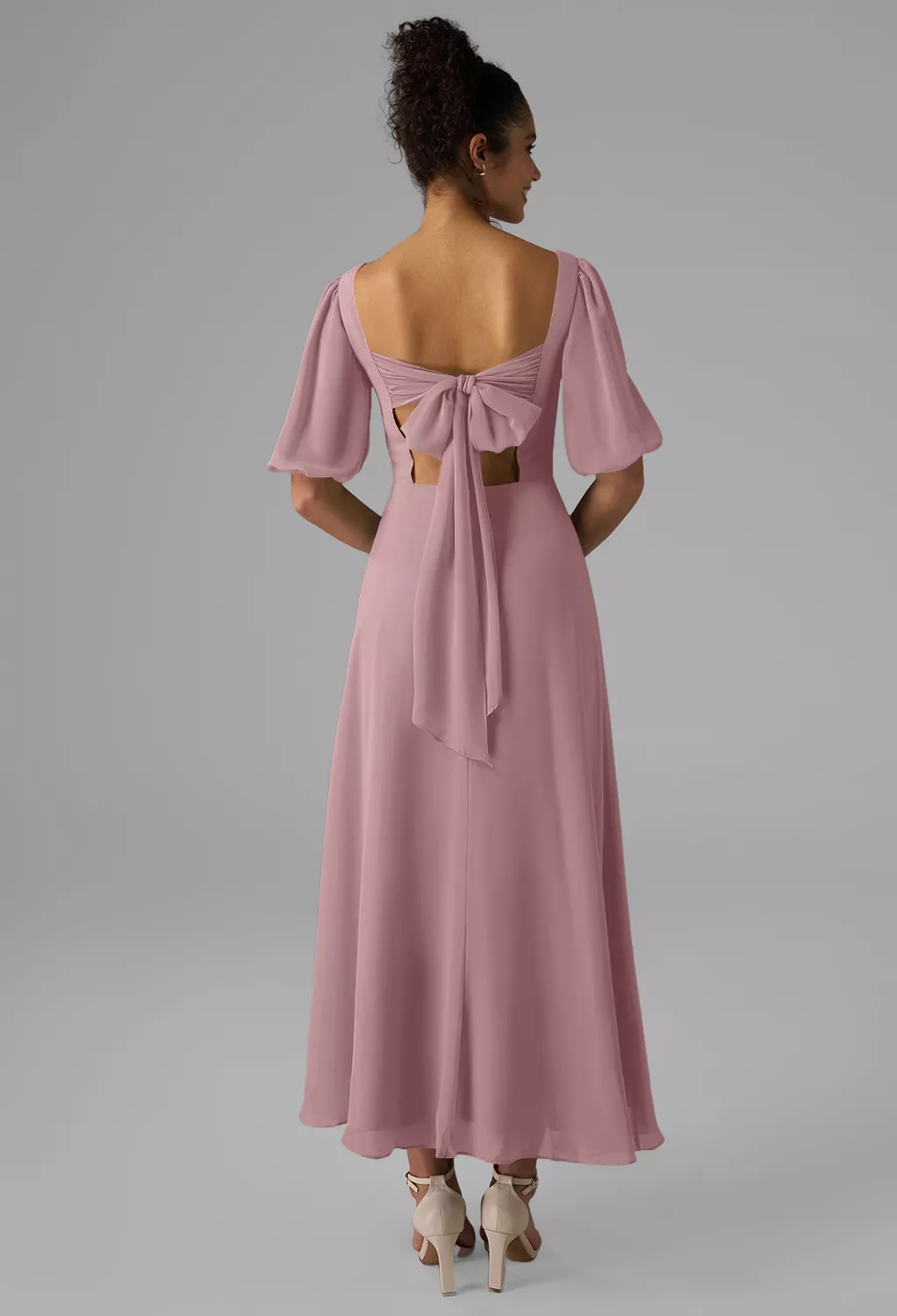 mauve fall wedding guest dress Mauve Mist Fall Wedding Guest Dresses