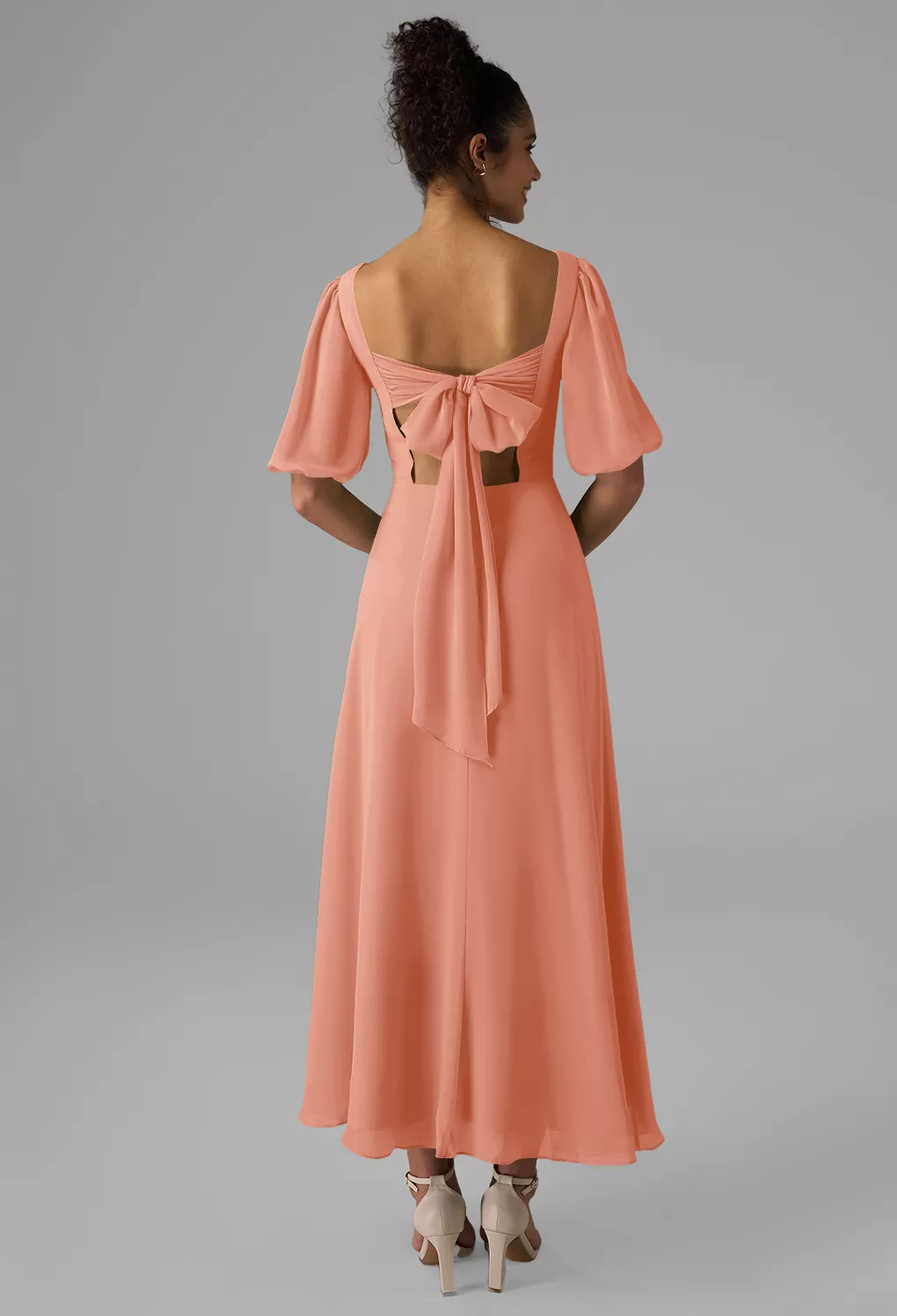 peach graduation dress Peach Ball Gown Stage Evening Dress RS202101 Size 14 main image 0
