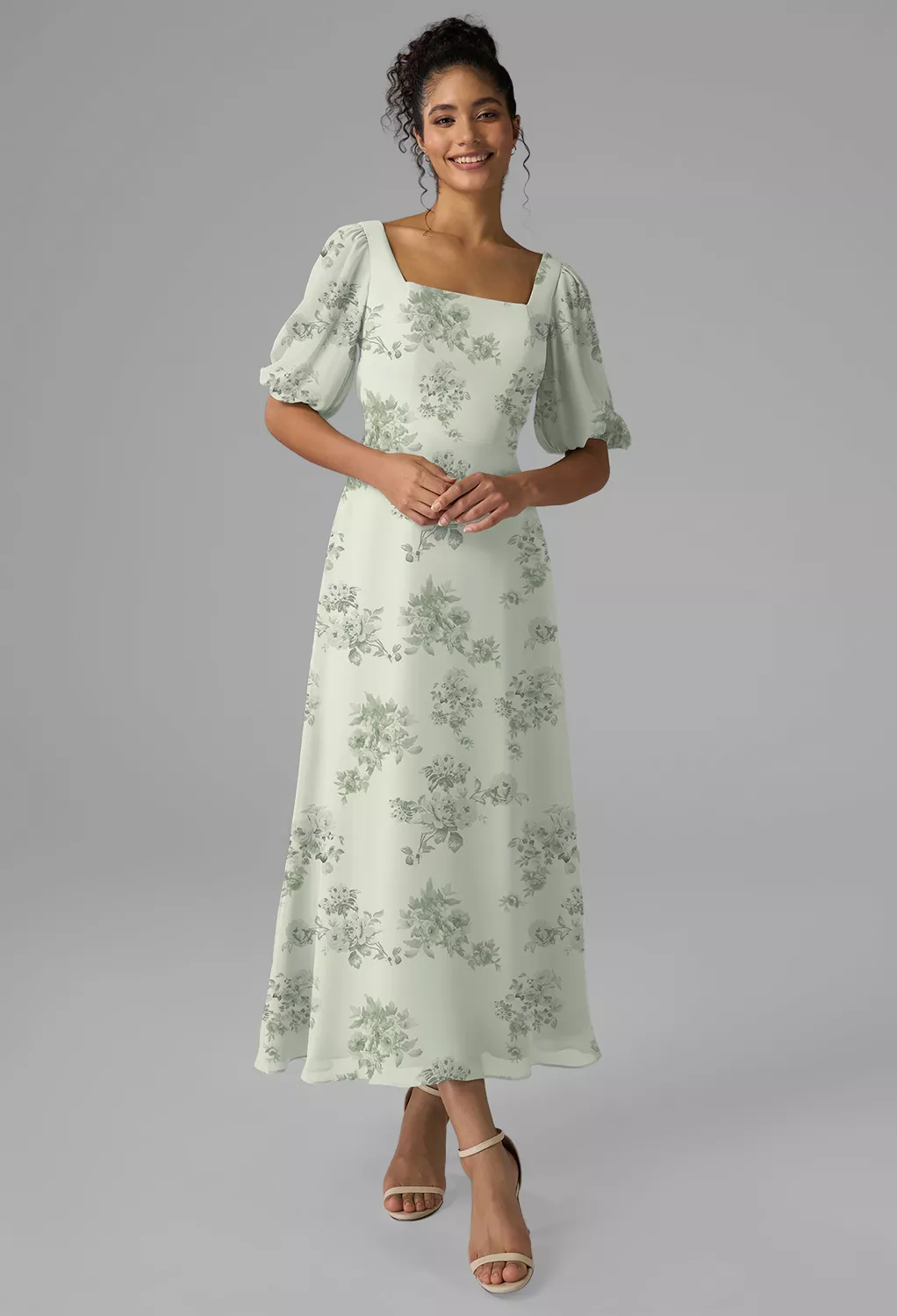 Pistachio Green Penoy Wedding Guest Dresses | AW.Bridal