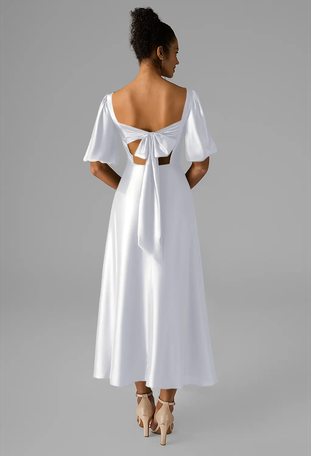 Satin Charmeuse Short Bridesmaid Dresses | AW.Bridal