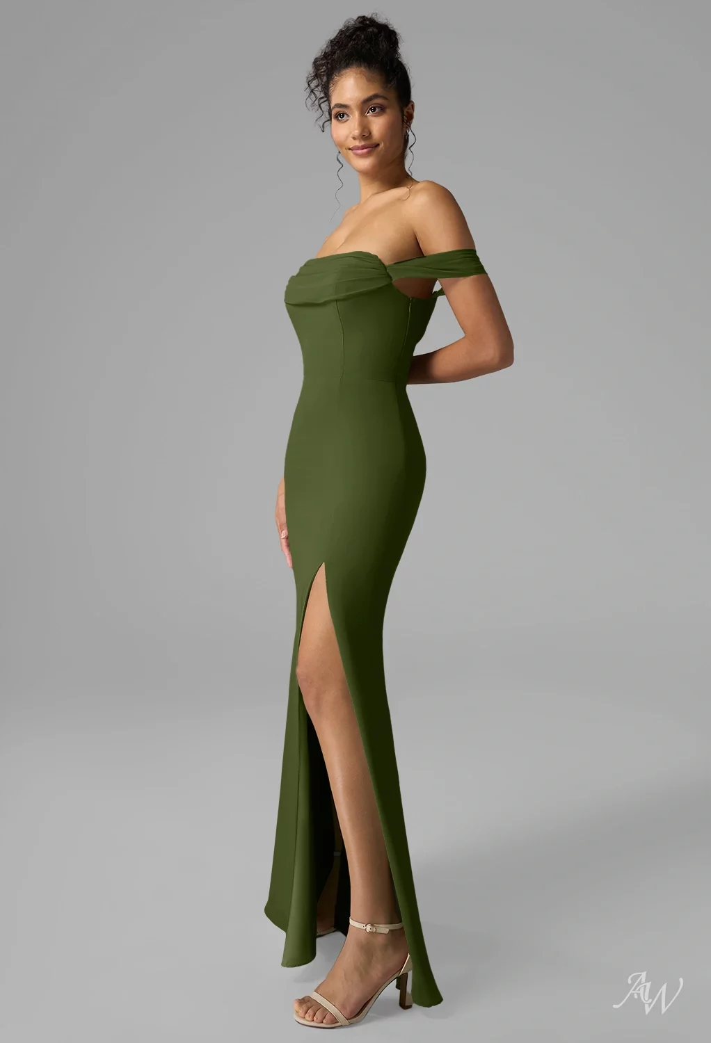 AW Chelsea Green Olive Bridesmaid Dresses | AW.Bridal