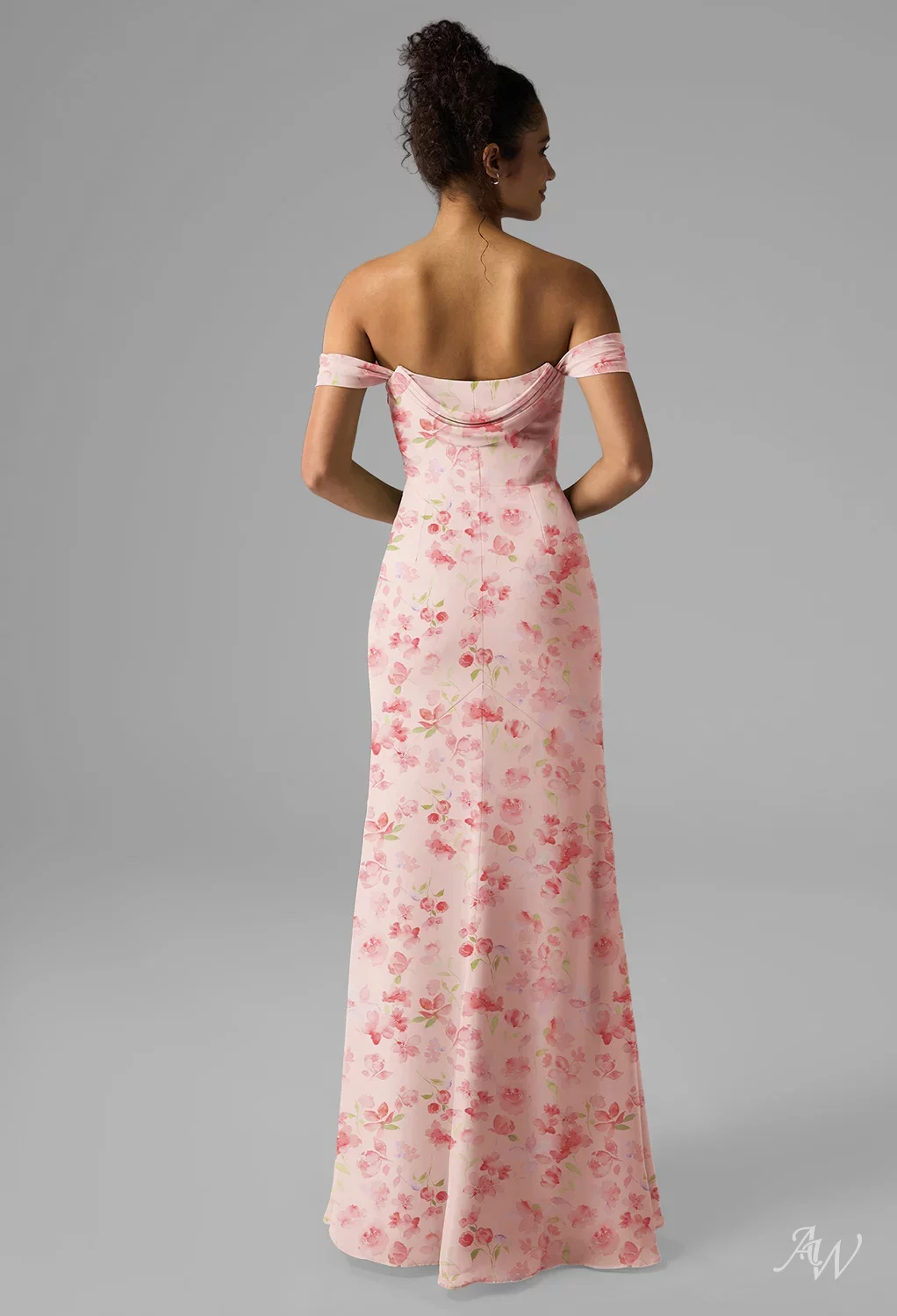 peach and grey bridesmaid dresses Peach Bridesmaid Dress Matte Satin Size XL