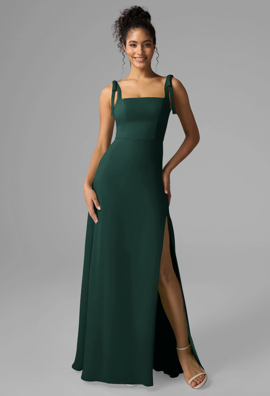 green emerald velvet dress Maddox Strapless Sweetheart Emerald Glitter Gown main image 0