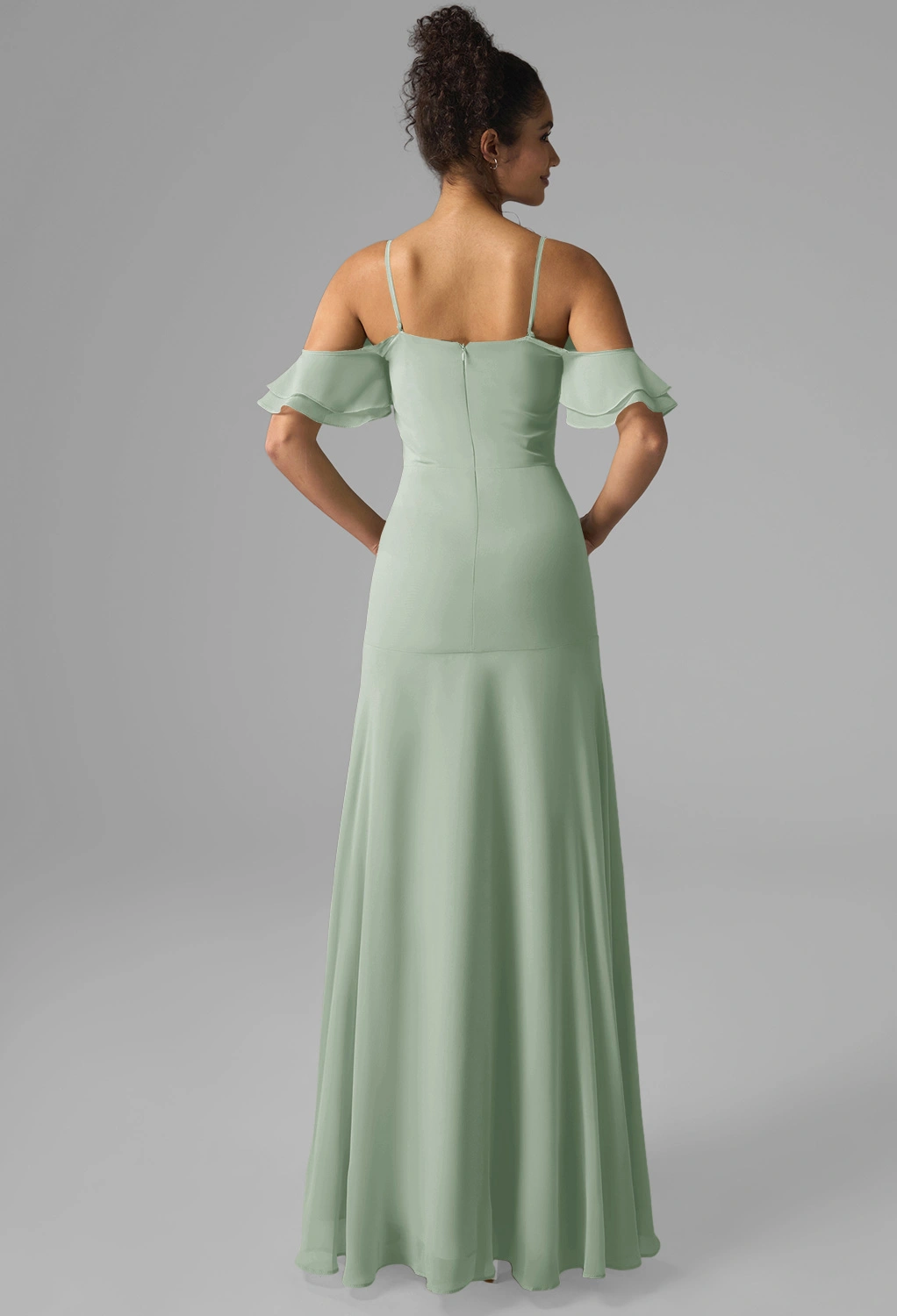 sage green black tie dress Sheer-Bodice Long A-Line Prom Dress with Embroidery Sage / Small