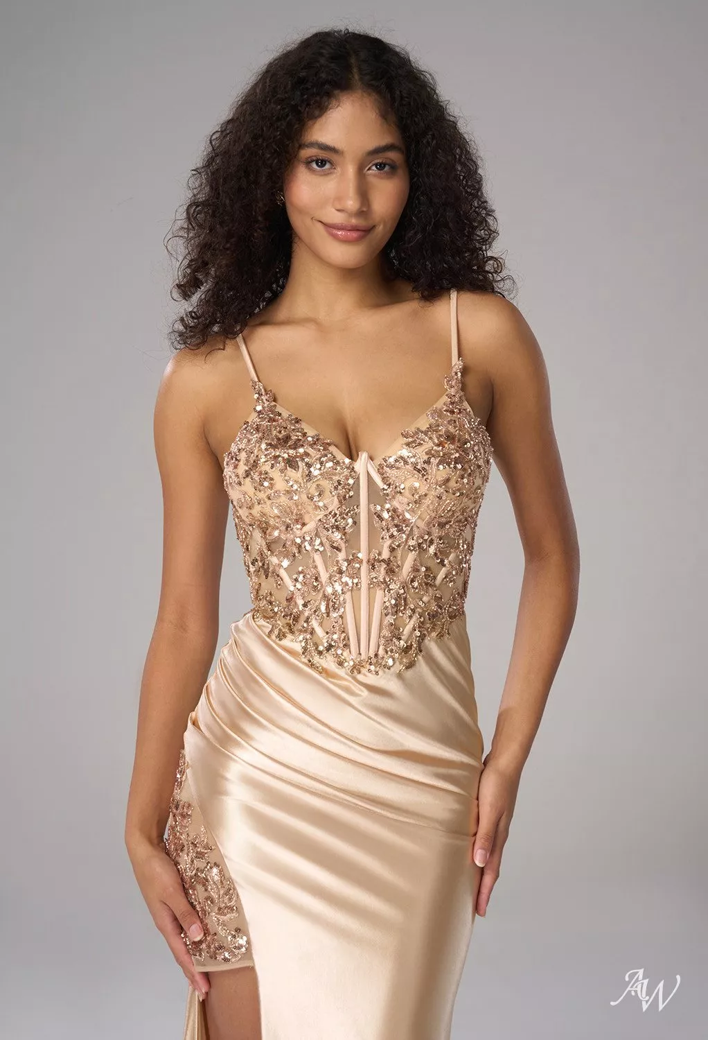 strapless open back dress Alyce Prom Dress 60969