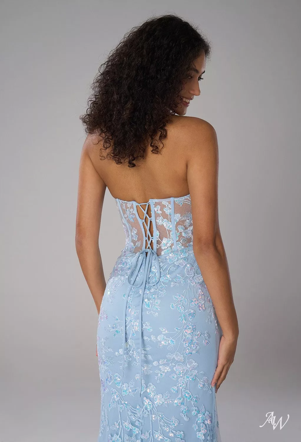 ebony in blue dress Royal Blue Mermaid Satin prom dress with Crystal Embellishments