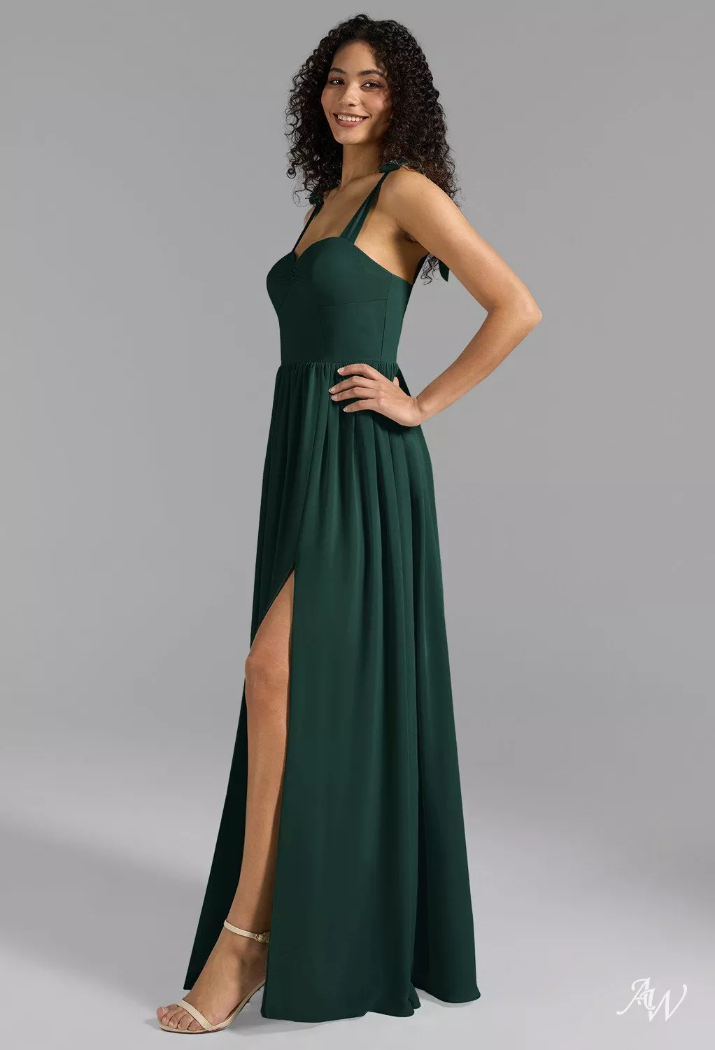 deep emerald bridesmaid dresses Mermaid Ruffles Strapless Yellow Long Prom Dress with Slit PSK704 US14 / Pink