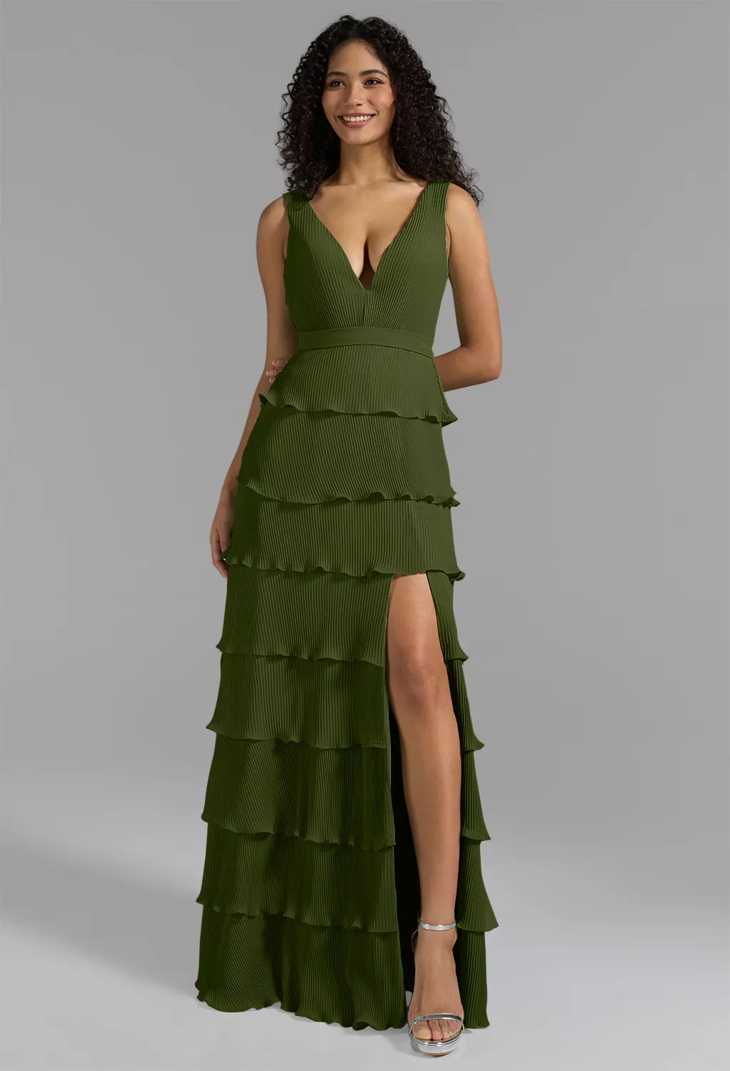fitted lace wedding dress Rihoas Floral Jacquard Midi Dress Cap Sleeve Satin Style for Spring Wedding Guest,Cocktail, Green / L main image 1