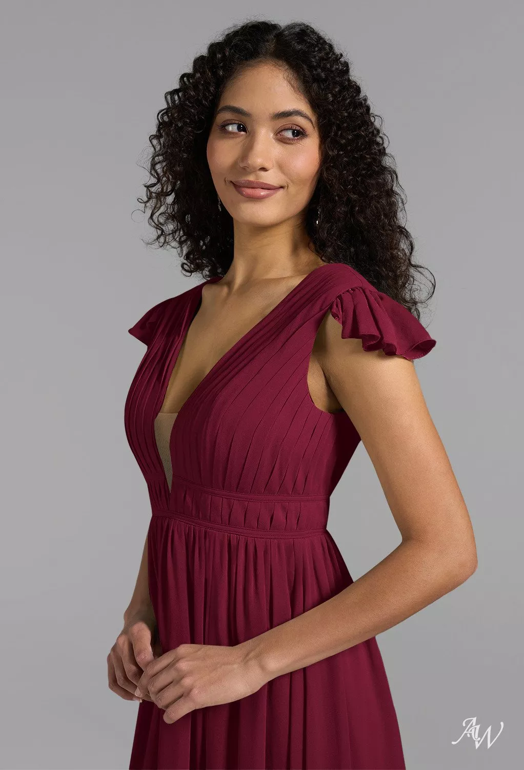 burgundy wrap bridesmaid dress AW.Bridal A-line V-Neck Floor Length Short Sleeves Ruching Split Wedding Guest Dresses Size 16 NewStyles eBay  US while the V Size:26 Petite Women's Dreamy Spaghetti Strap