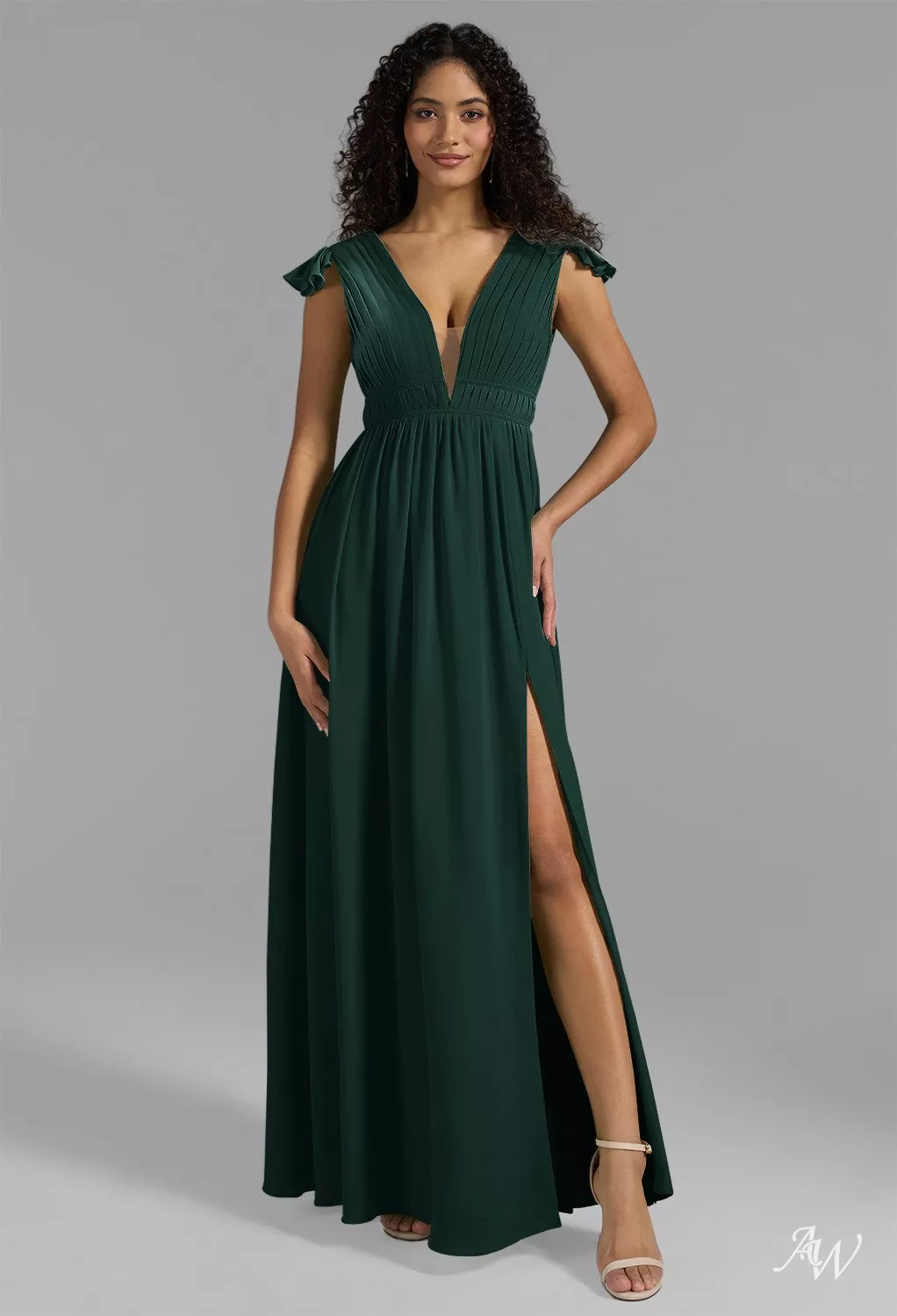 AW Isabella Dark Emerald Bridesmaid Dresses | AW.Bridal