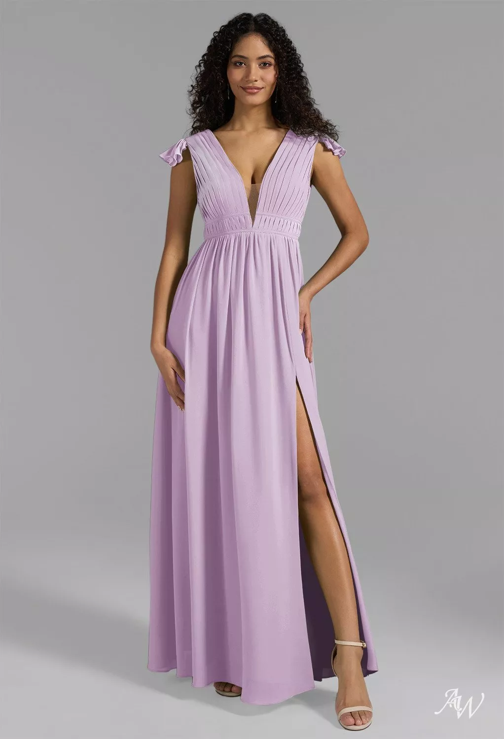 gold plus size bridesmaid dresses Kennedy Blue Kai Bridesmaid Dress main image 1