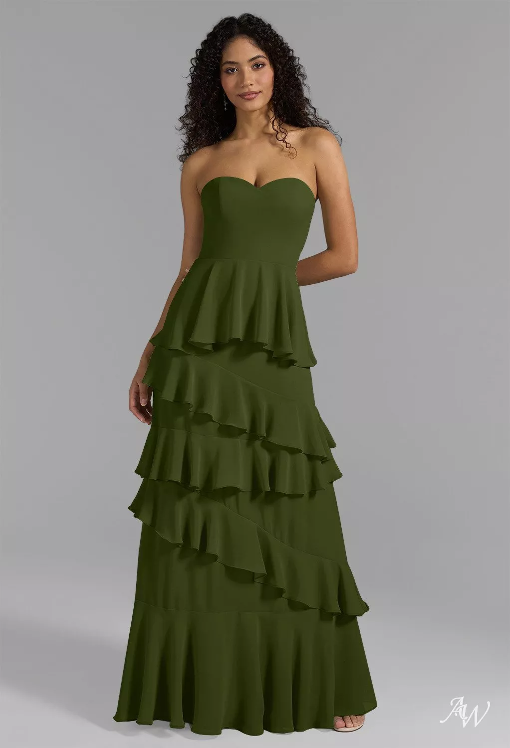 AW Nate Green Olive Bridesmaid Dresses | AW.Bridal