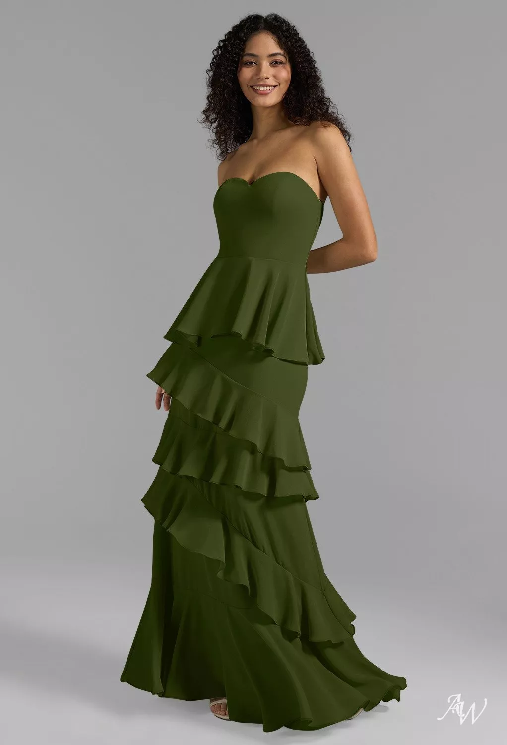 AW Nate Green Olive Bridesmaid Dresses | AW.Bridal