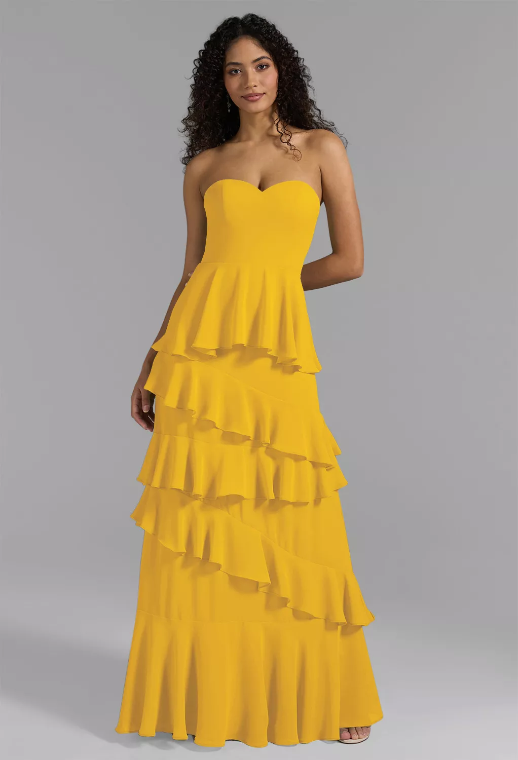 Mustard Yellow Summer Wedding Guest Dresses | AW.Bridal