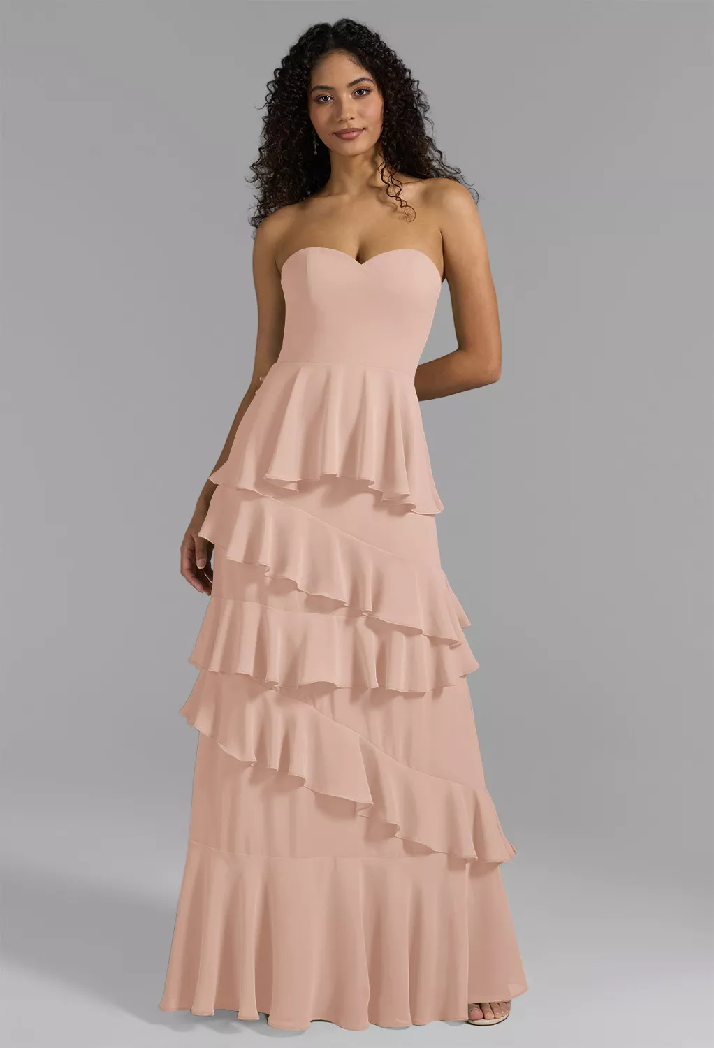 light pink flowy bridesmaid dresses Bridesmaid Dress main image 1