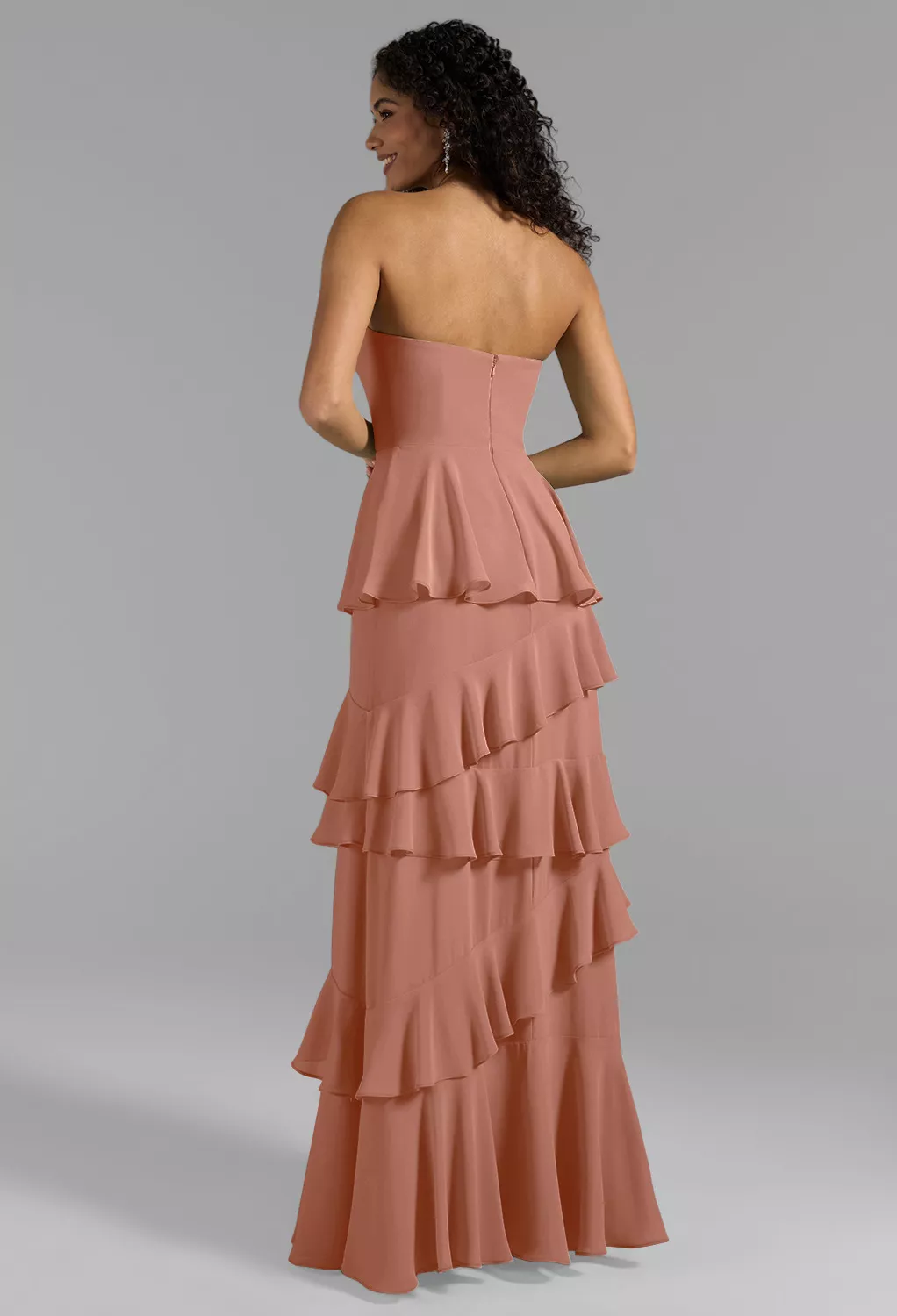 strapless open back dress Harper Dress in Rose main image 1