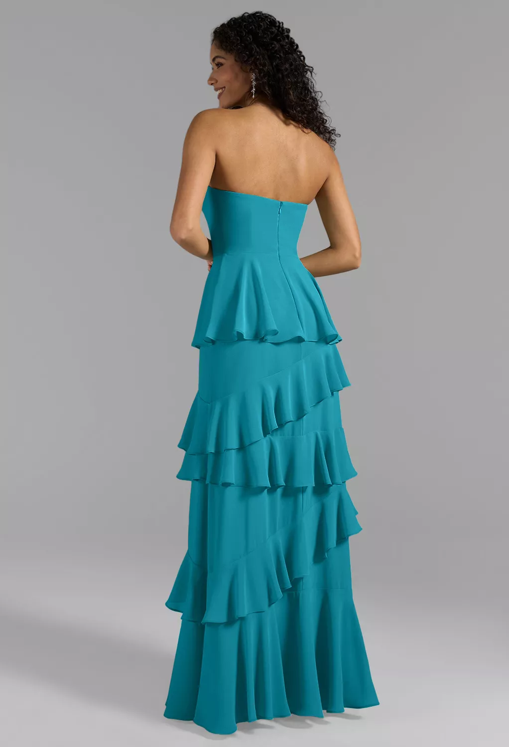 fitted lace wedding dress Maylé Vásquez Cayo Turquoise Maxi Dress main image 1