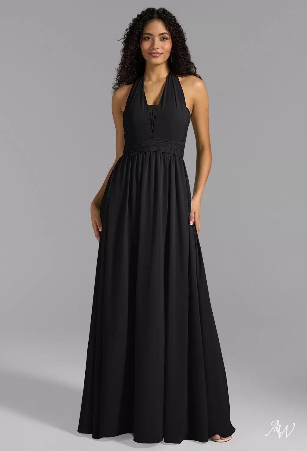 black bridesmaid dresses nearby Black Bridesmaid Dress 2021 V-back Chiffon Tulle Midi Dress Dusty Rose / 8