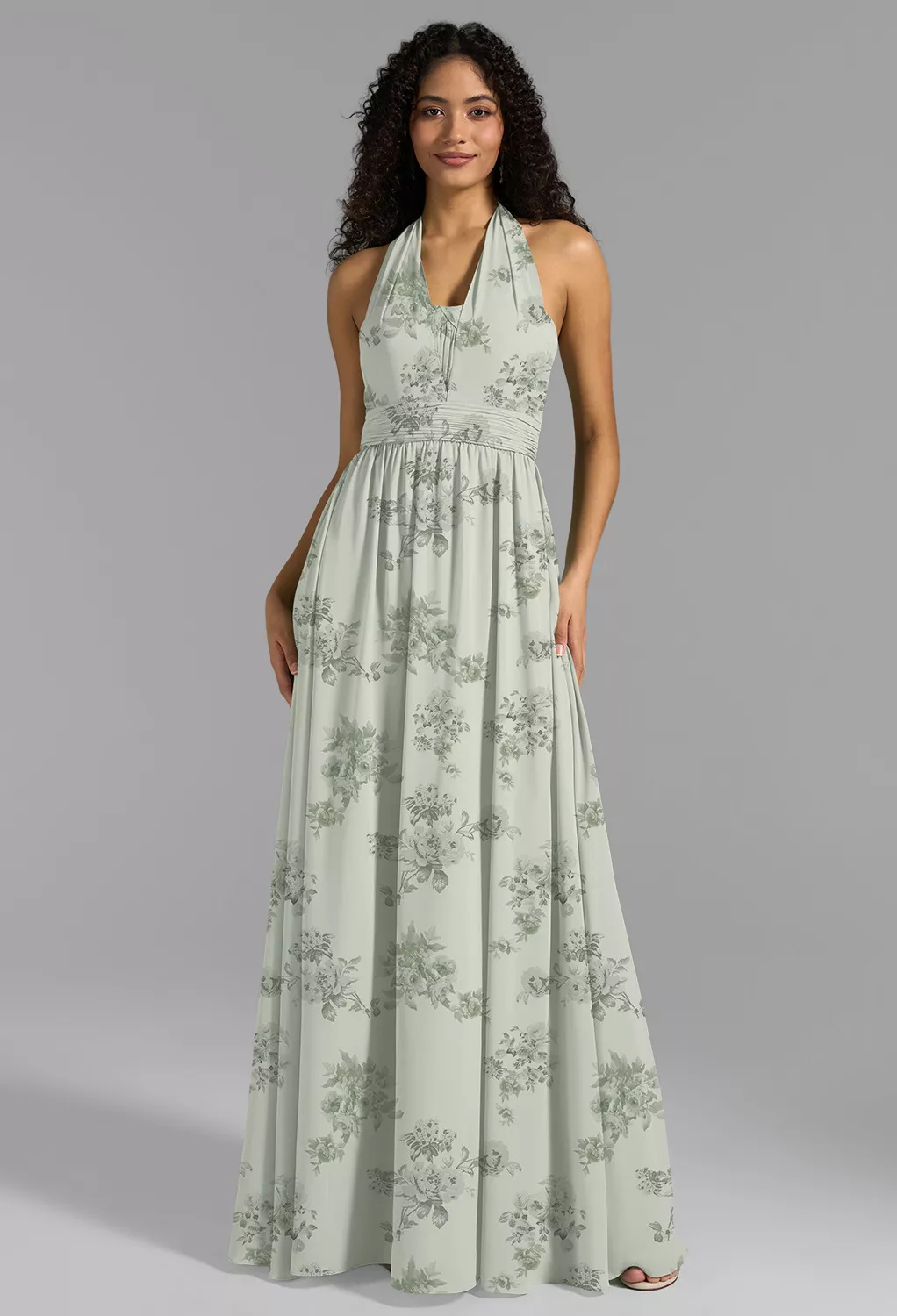 Pistachio Green Penoy, Green Floral Floral Bridesmaid Dresses Page 2 |  AW.Bridal