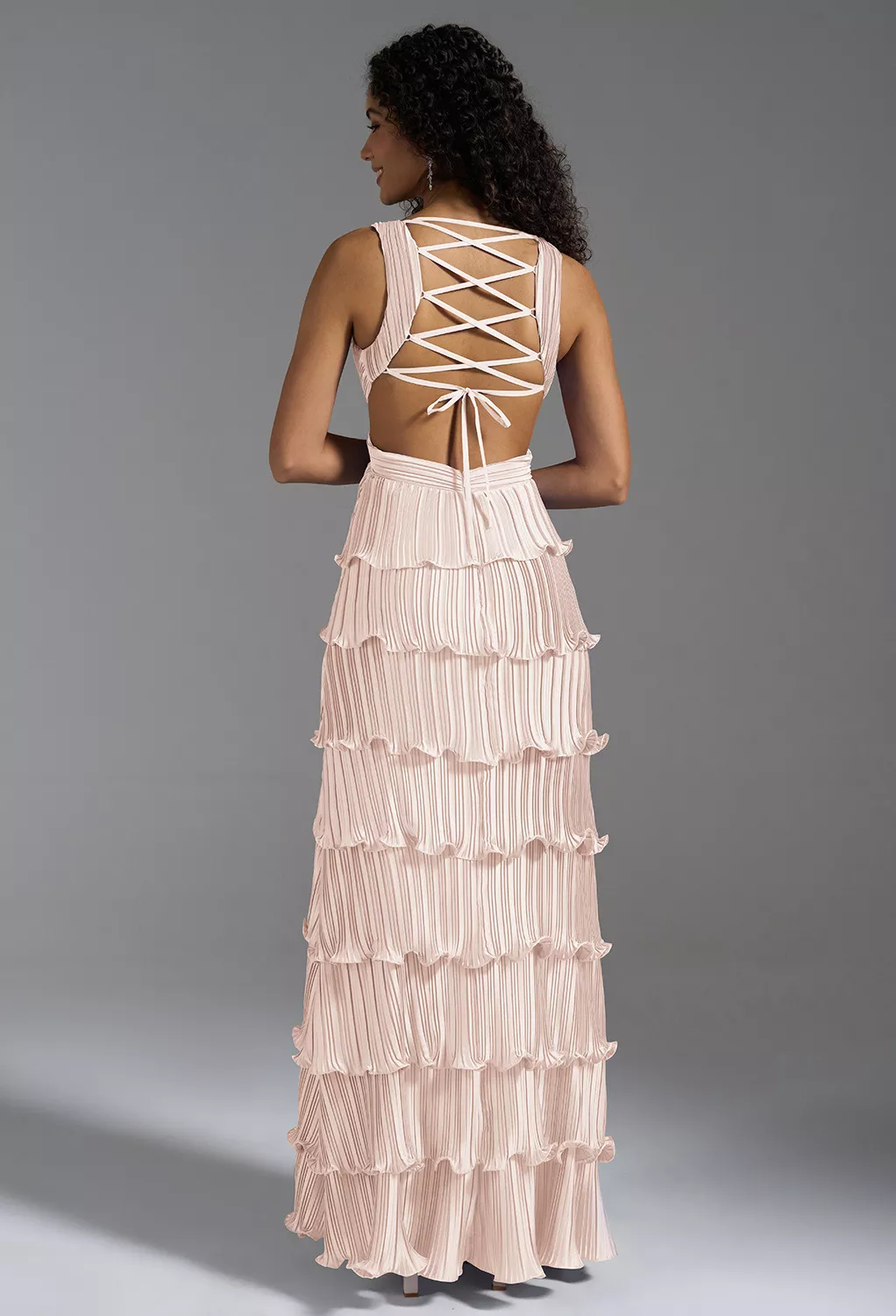 Apricot Black Tie Wedding Guest Dresses | AW.Bridal