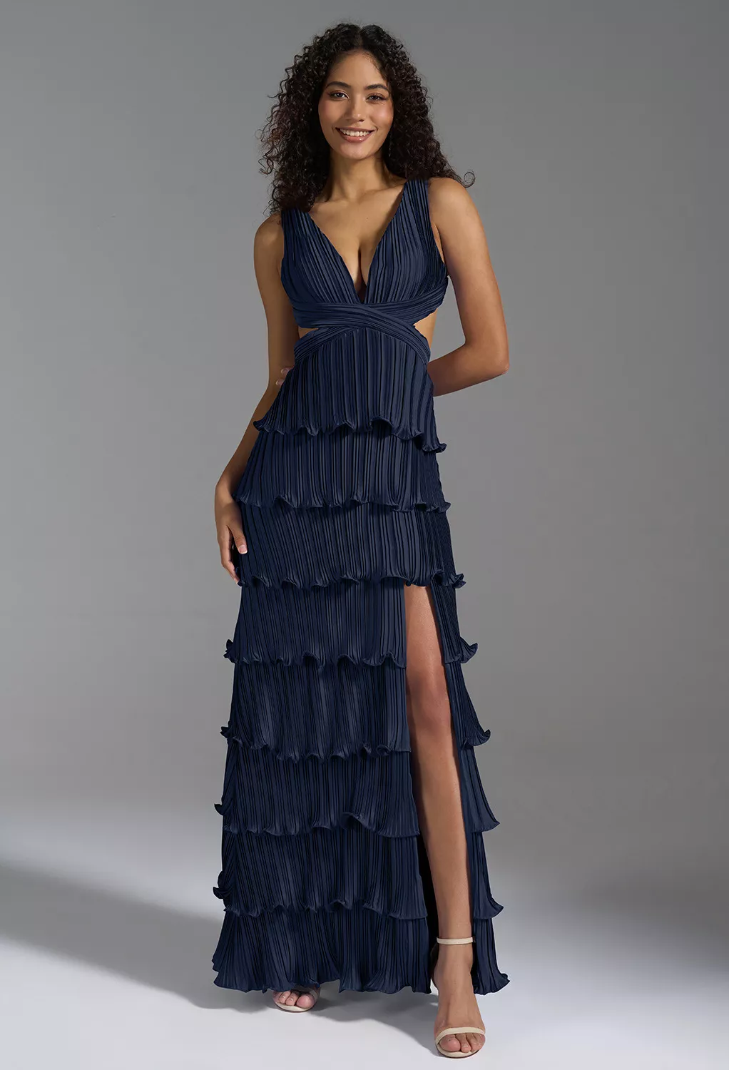 princess polly baby blue dress Black Tie Wedding Guest Outfits | Honey Fawn Boutique main image 1