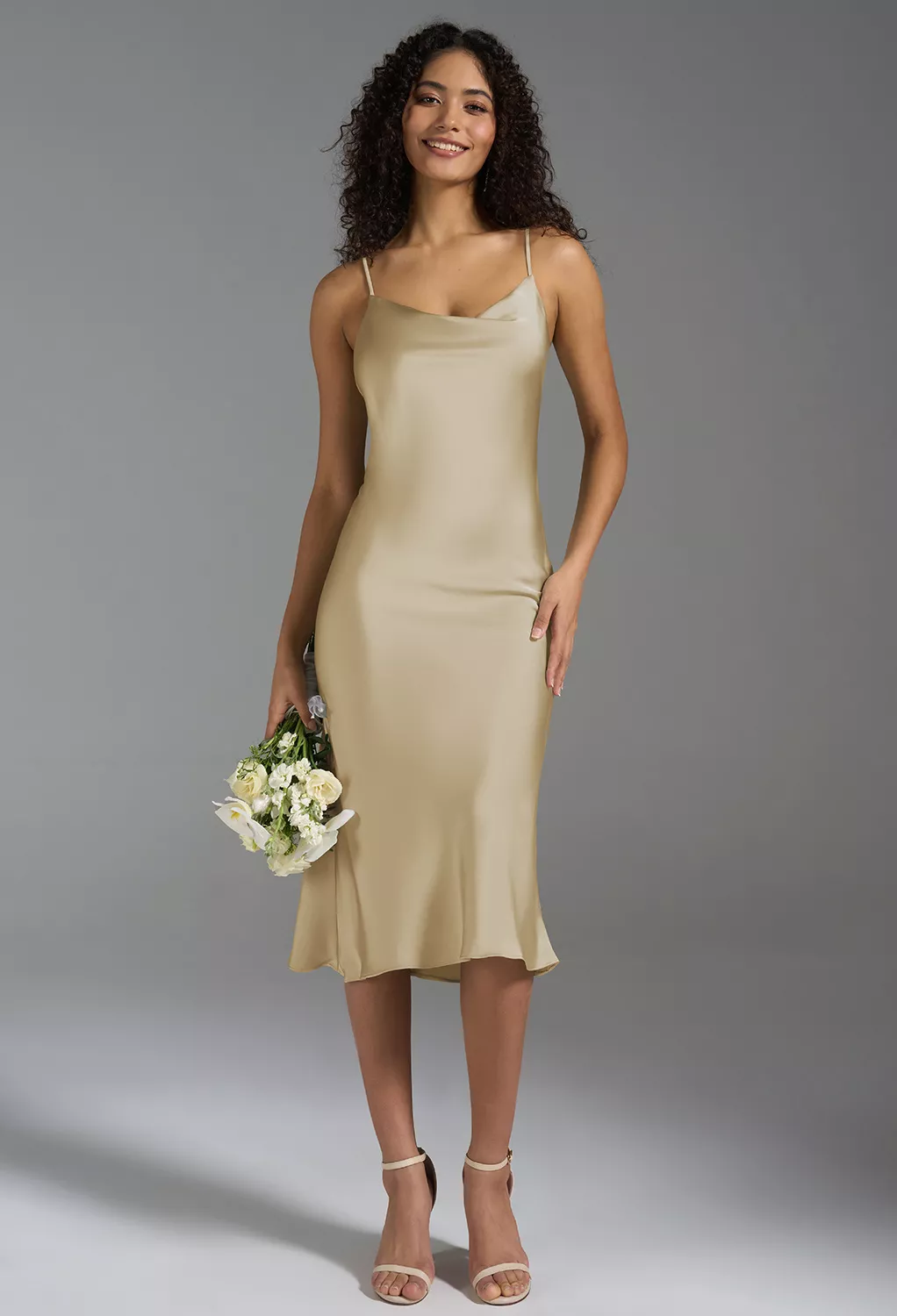 Light Gold Summer Wedding Guest Dresses | AW.Bridal