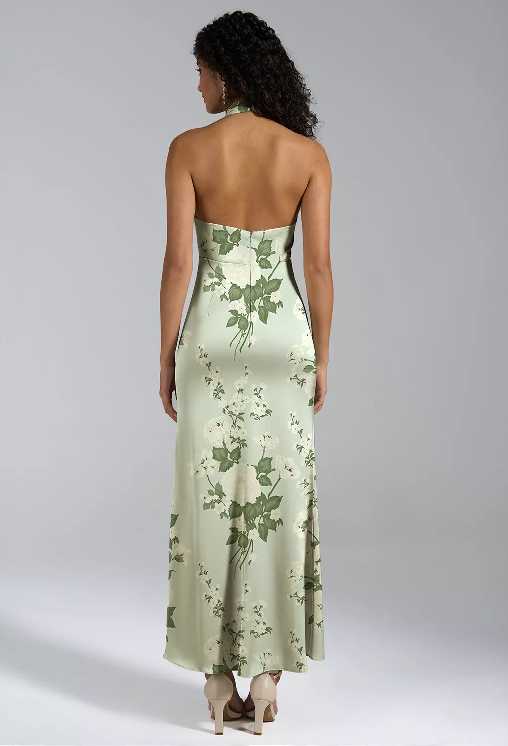 Mottled Moss Green Casual Wedding Guest Dresses | AW.Bridal
