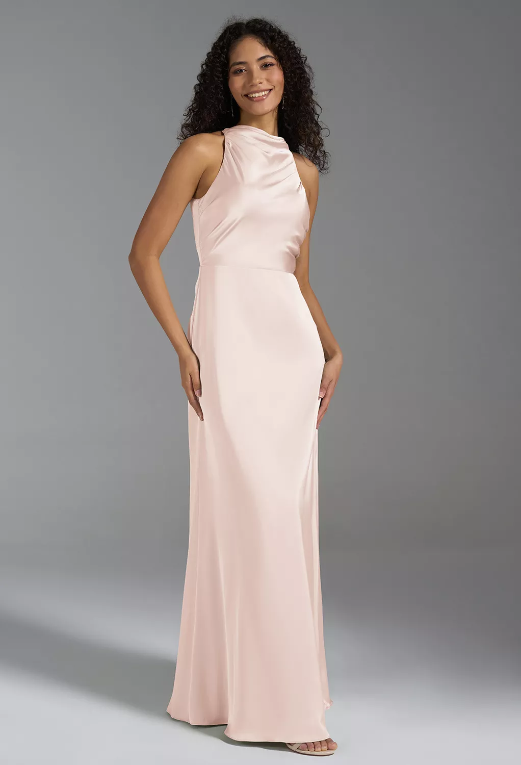 Apricot Black Tie Wedding Guest Dresses | AW.Bridal