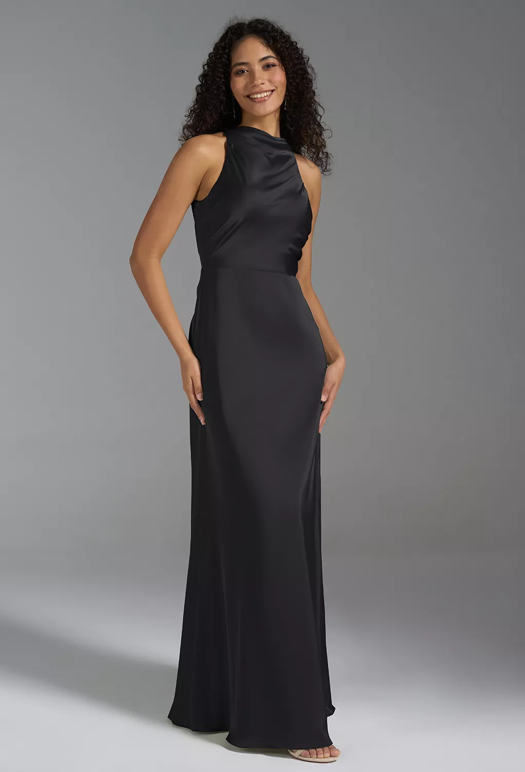 sachin and babi light blue dress ALLISON / Sparkling Black Wedding Dress with Removable Train main image 0