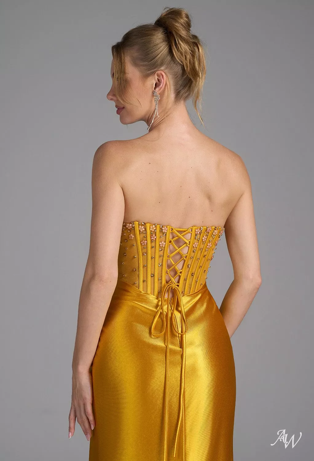 canary yellow cocktail dress Valeria