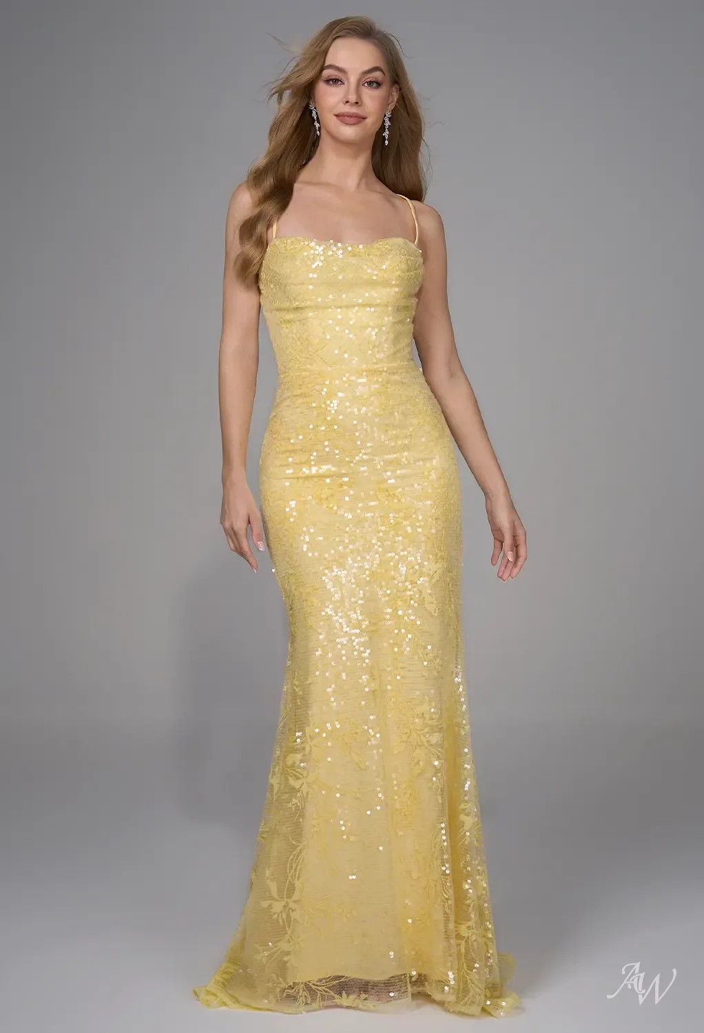 2026 Mermaid Sweetheart Neckline Floor Length Sleeveless Floral Sequin Prom Dresses Butter Yellow Lemon Size 18