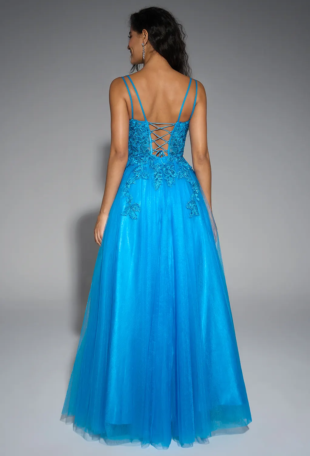 cerulean blue cocktail dress   1950's Cerulean Blue Satin Evening Gown from Lord & Taylor    Xtabay Vintage