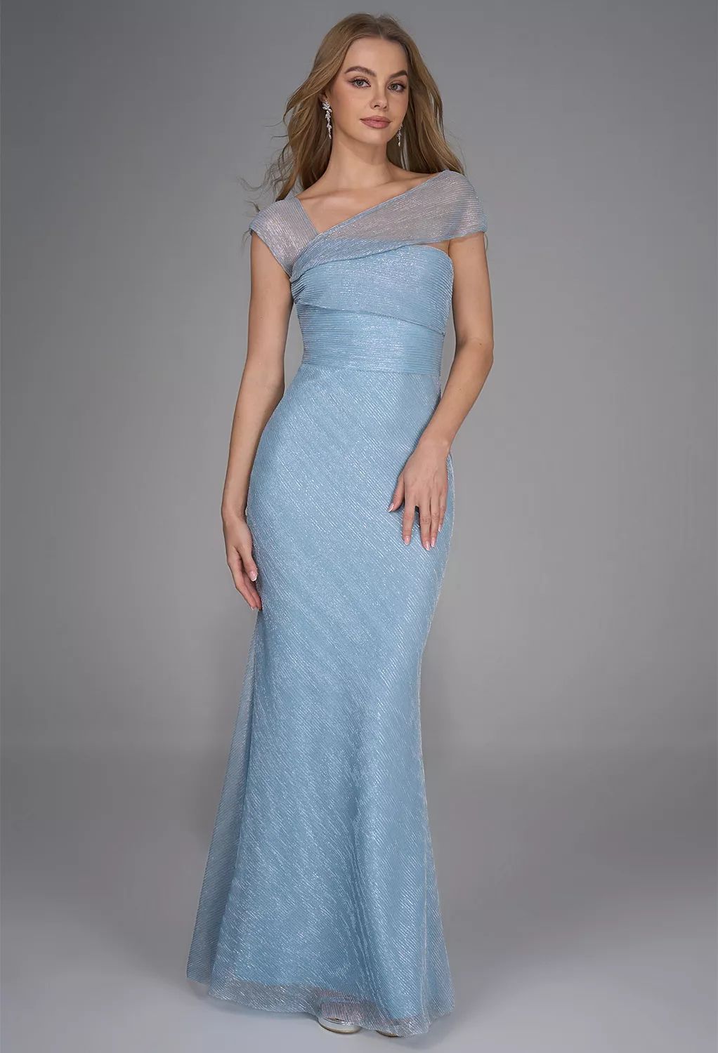 french blue silk dress ZAPAKA Women Elegant Grey Blue Prom Dress Princess Sweetheart Tulle  Appliqed Long Ball Gown – ZAPAKA NZ