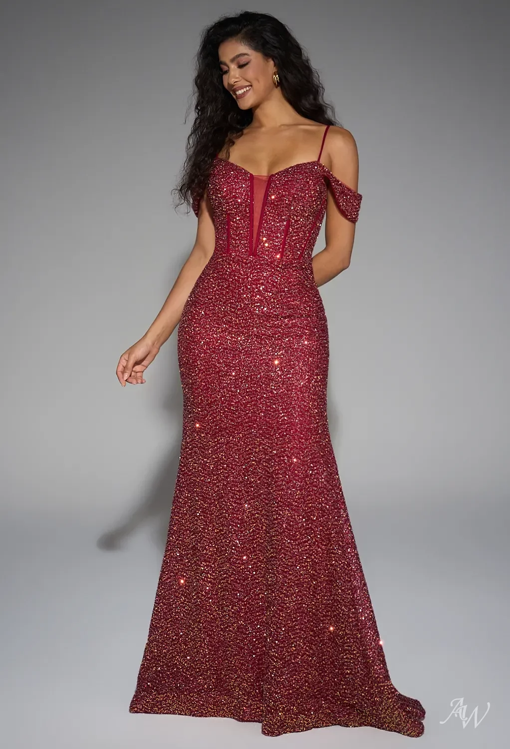 claret evening dresses Claret Dress Long Sleeve Woman, Claret / L main image 0