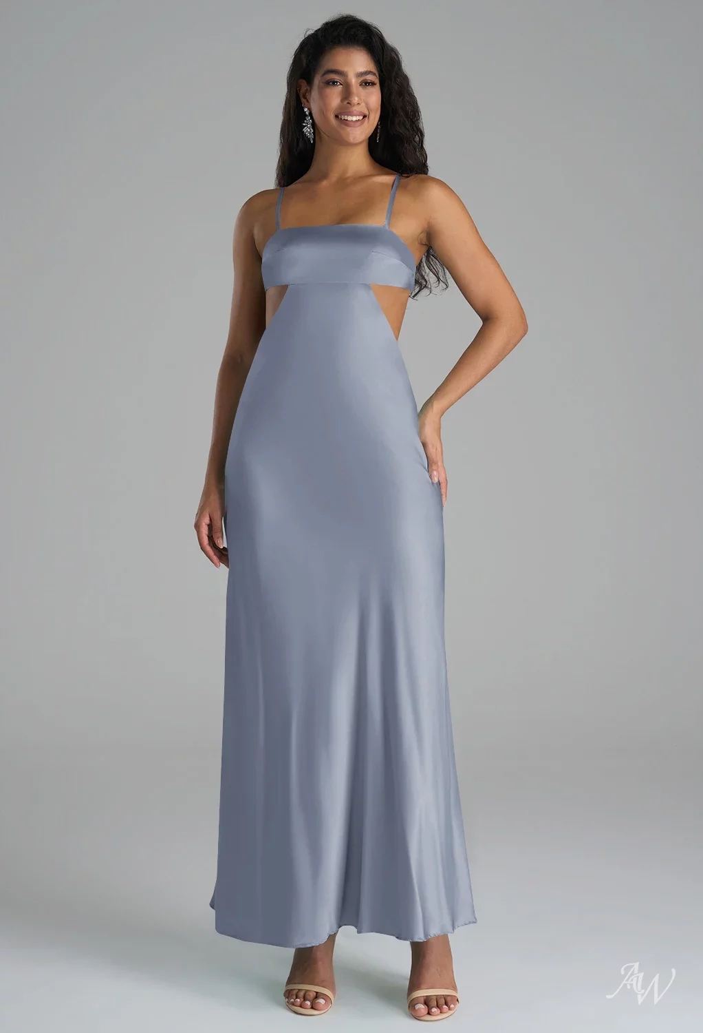 brown party dress for women Kashia Draped Satin Maxi | Black Tie Evening Dress | Draped Skirt Dusty blue bridesmaid dress Primary color:Red Brown Bridesmaid Dresses Friends are forever