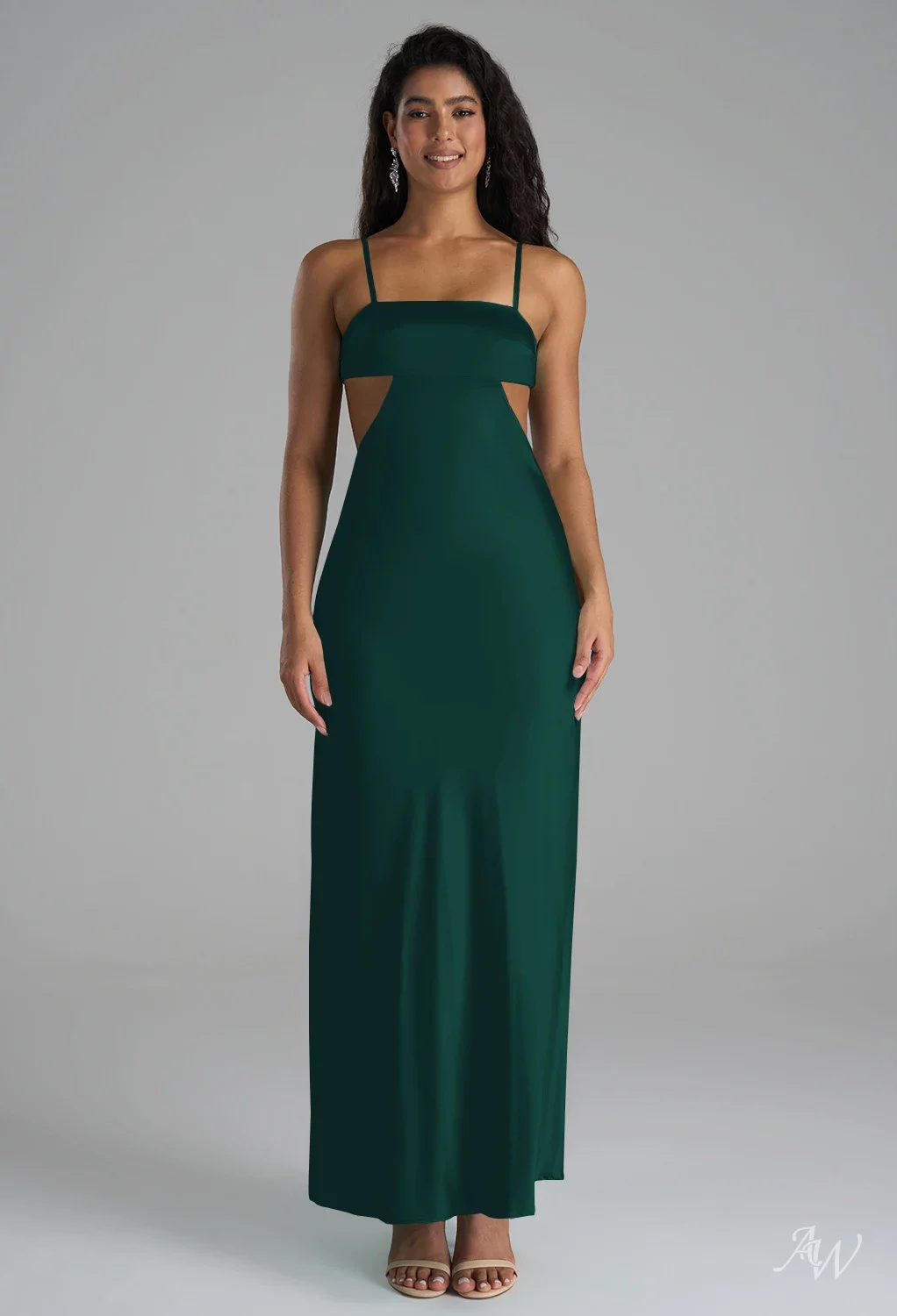 ankle length green dress Adrianna Papell Off-the-shoulder Midi Dress main image 1