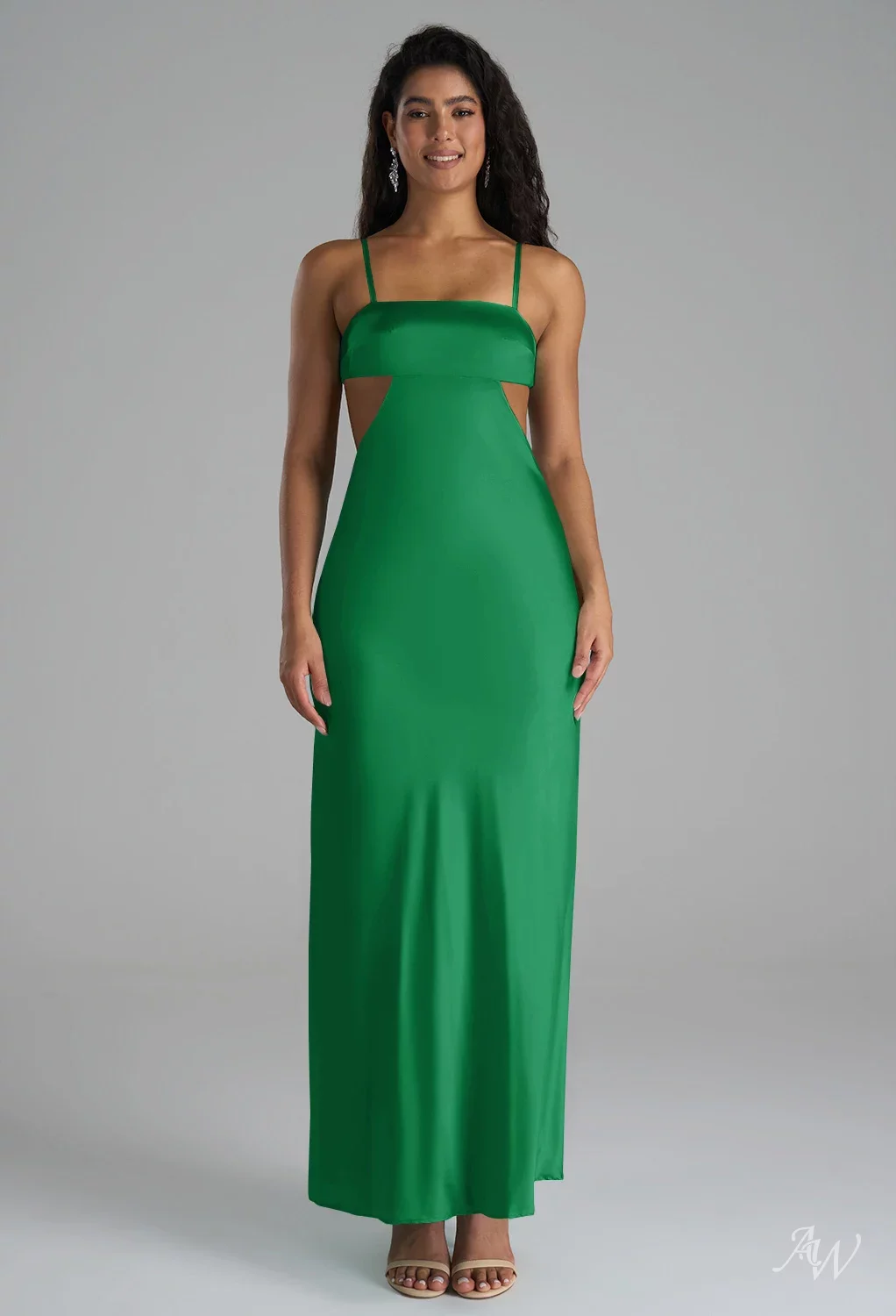 green emerald velvet dress Deep Green Chiffon Maxi Dress  Elegant V-Neck Empire Gown