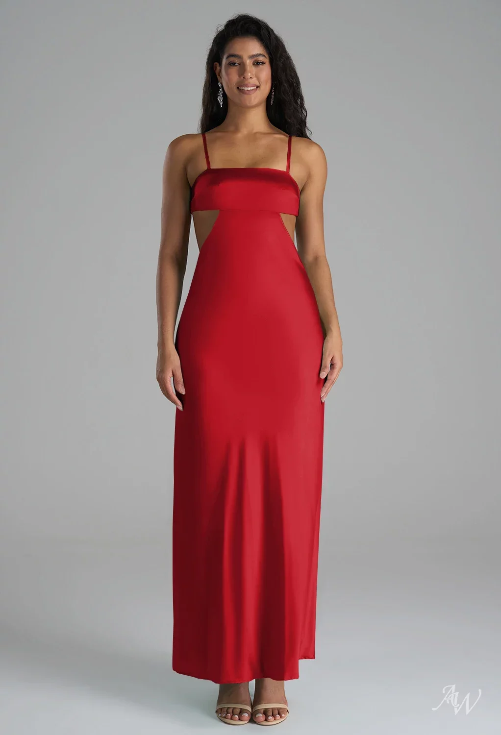 open lace back dress Size 12 Angela & Alison AA2342 Berry Ivory Informal  Bridal Sense